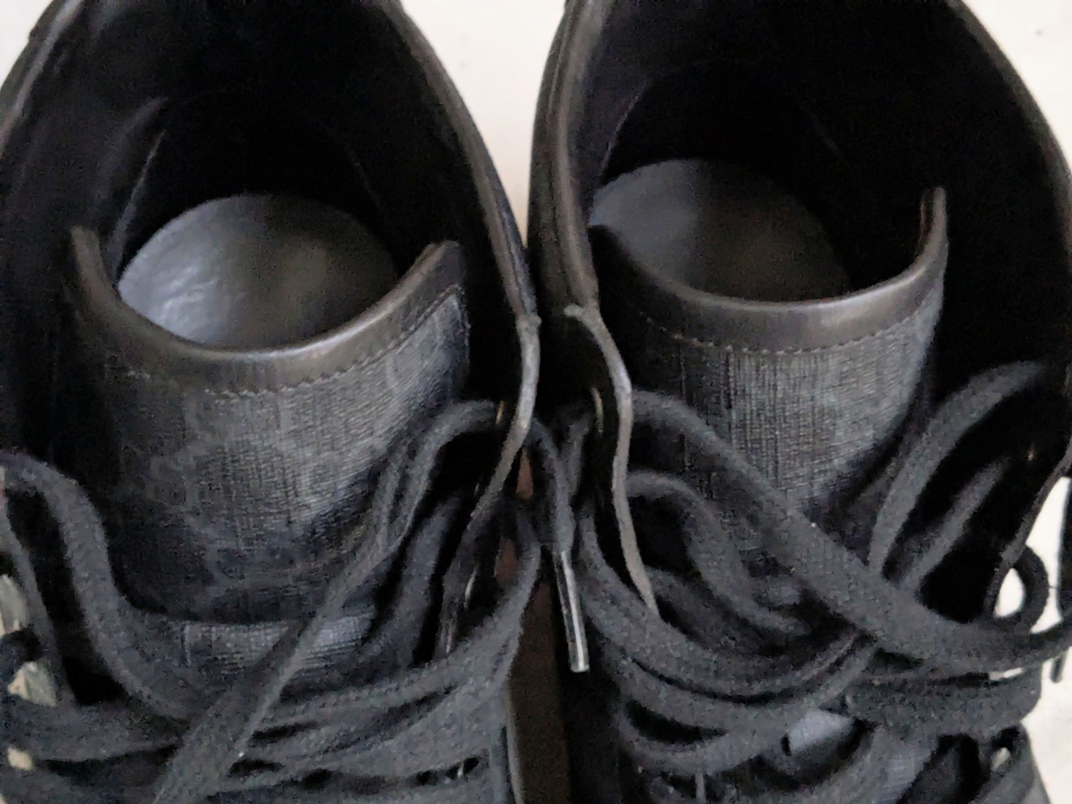 Gucci Gucci High Top Sneakers Black 8.5 Leather Monogram GG Size US 8.5 / EU 41-42 - 4 Thumbnail