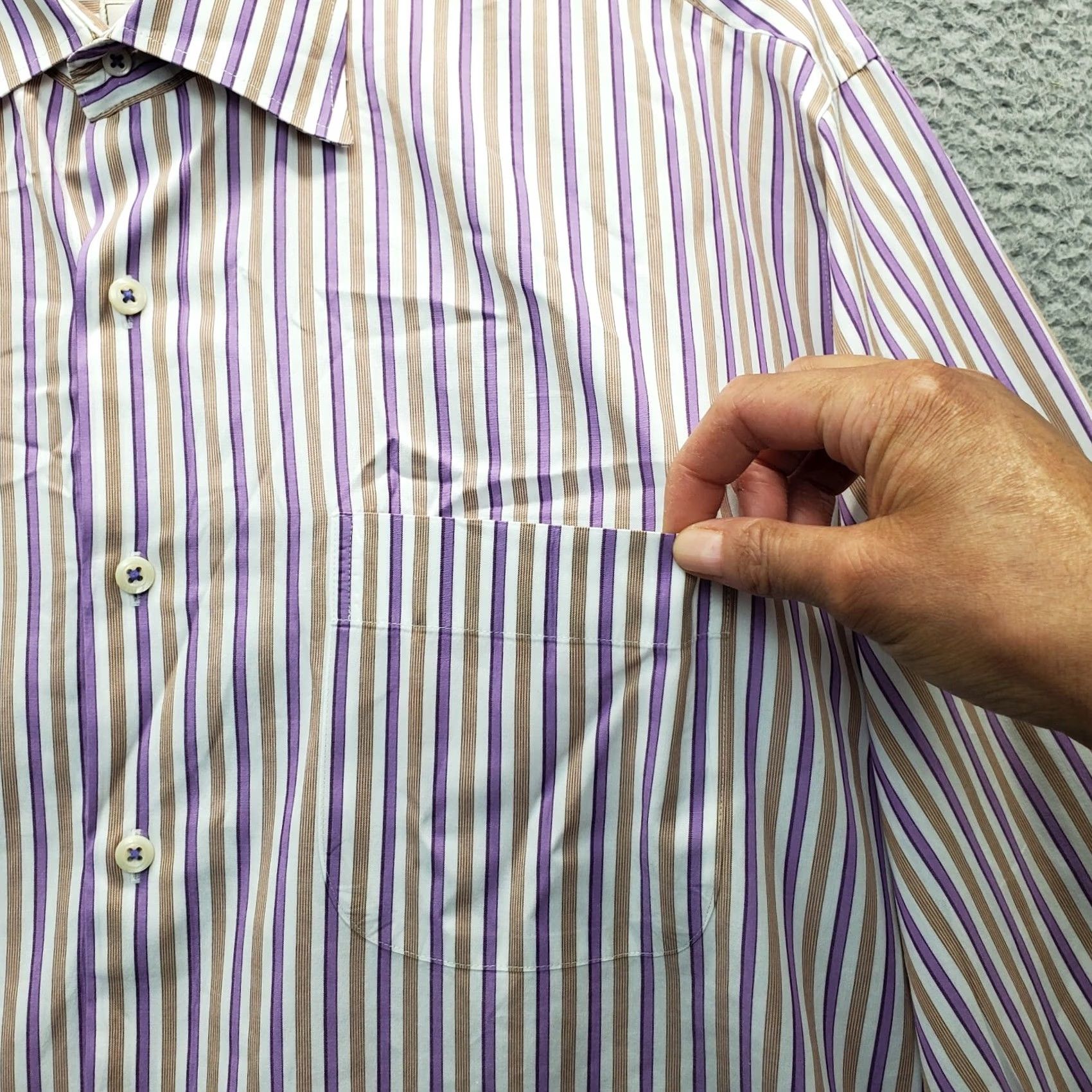 Peter Millar Peter Millar Ocvirk Shirt Mens XL Multi Striped Golf Performance Button-Up Size US XL / EU 56 / 4 - 3 Thumbnail