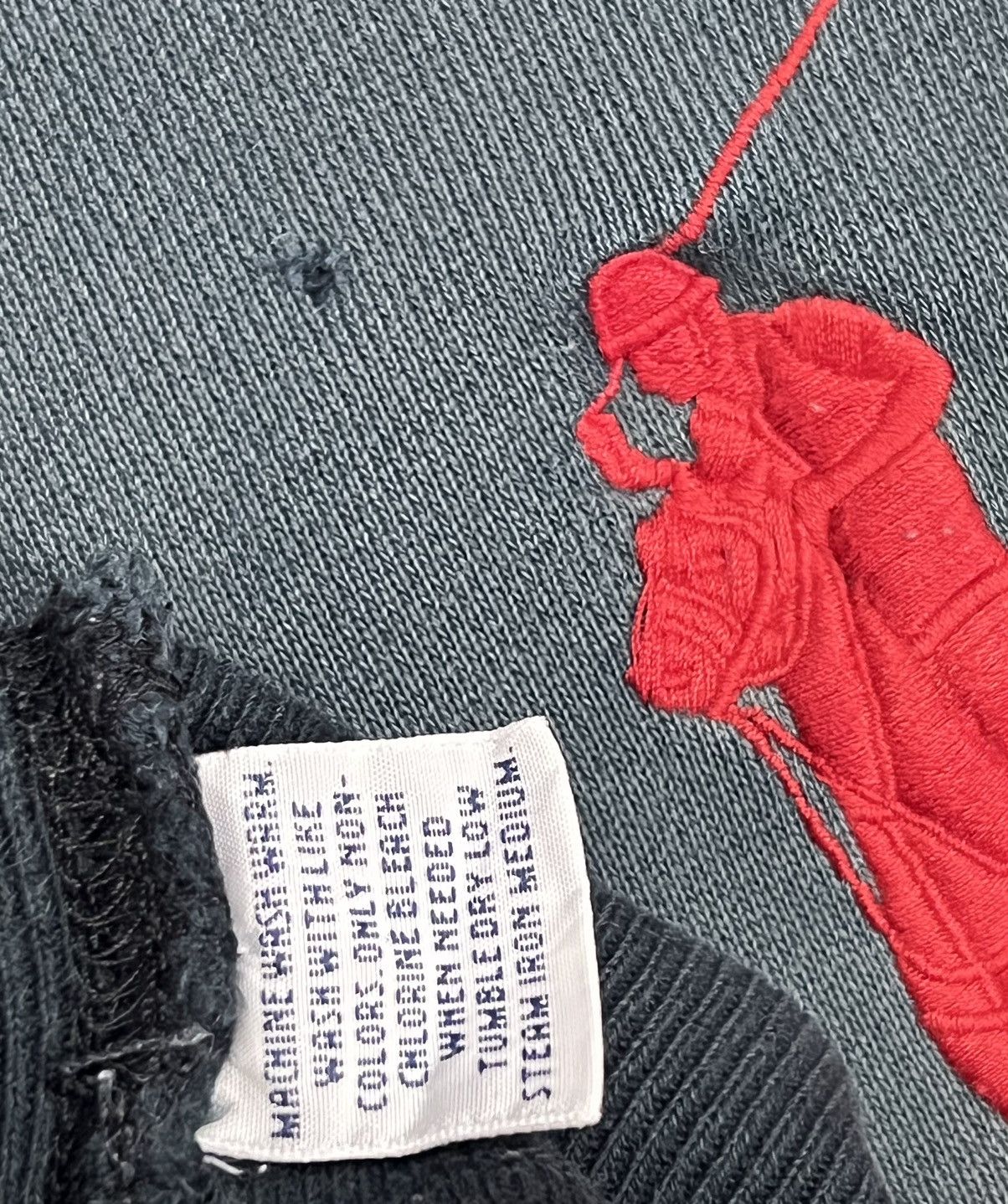 Polo Ralph Lauren Vintage Distressed Polo RL Pullover Size US L / EU 52-54 / 3 - 10 Thumbnail