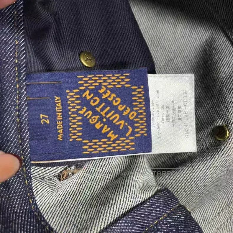 Louis Vuitton Louis Vuitton Blue monogrammed Logo embroidered flared jea Size US 27 - 3 Thumbnail