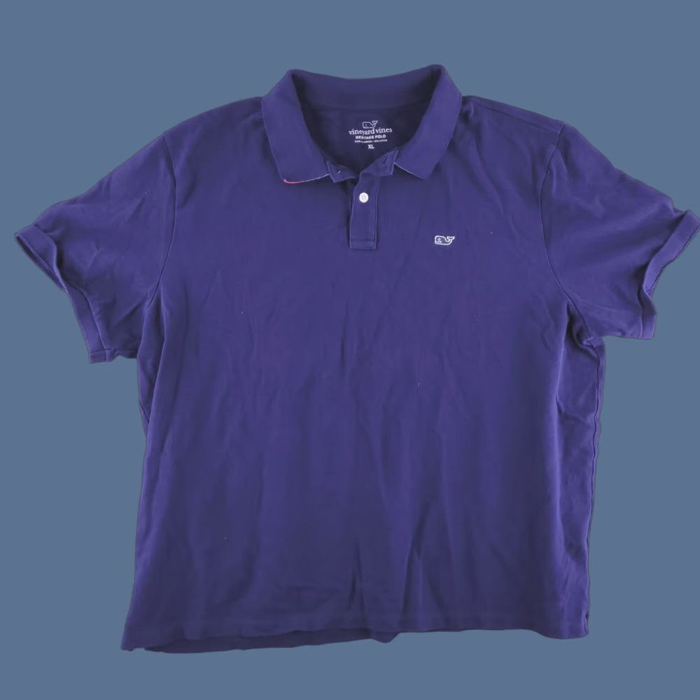 Vineyard Vines VINTAGE Vineyard Vines Polo Shirt Mens XL Blue Heritage Pique FITS SHORT Size US XL / EU 56 / 4 - 1 Thumbnail