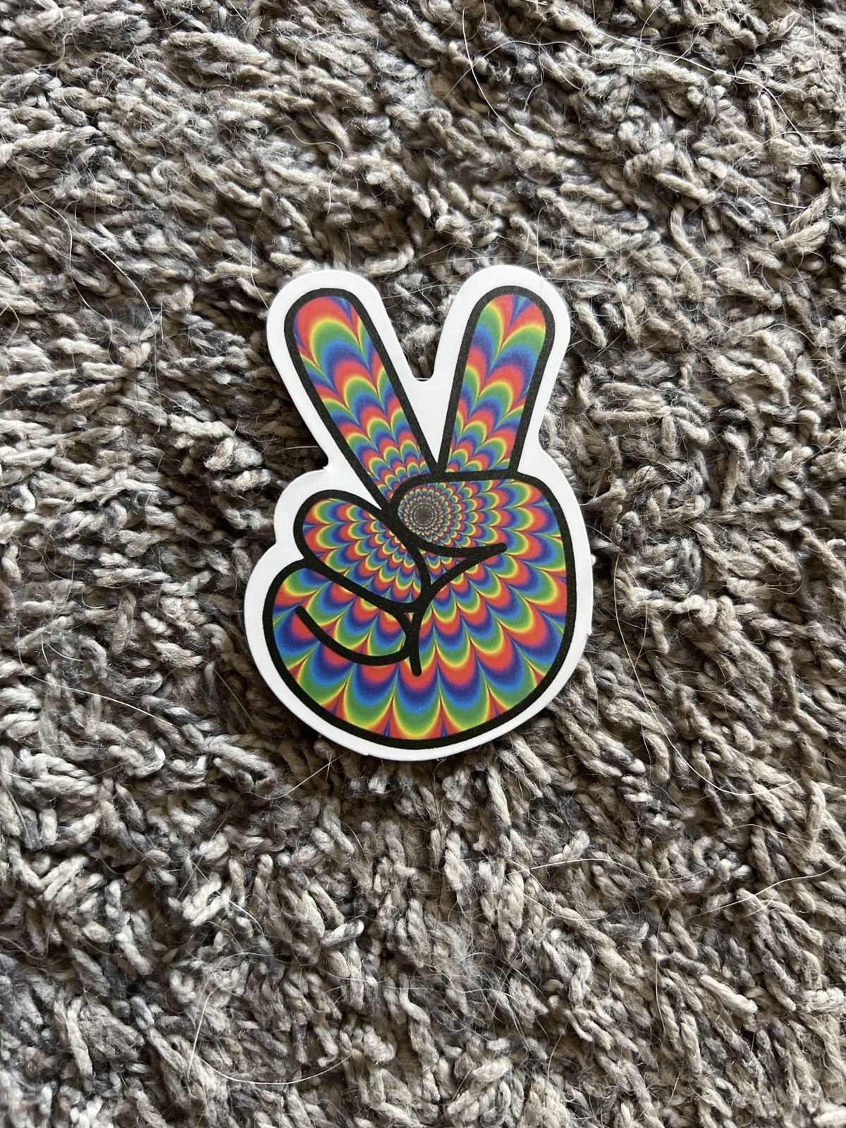 Hypebeast × Vintage Psychedelic Peace Sign Sticker Size ONE SIZE - 1 Thumbnail