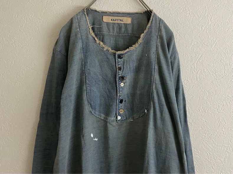 Kapital Kapital Wool collar multi-colored buttons cotton long slee Size US M / EU 48-50 / 2 - 2 Thumbnail