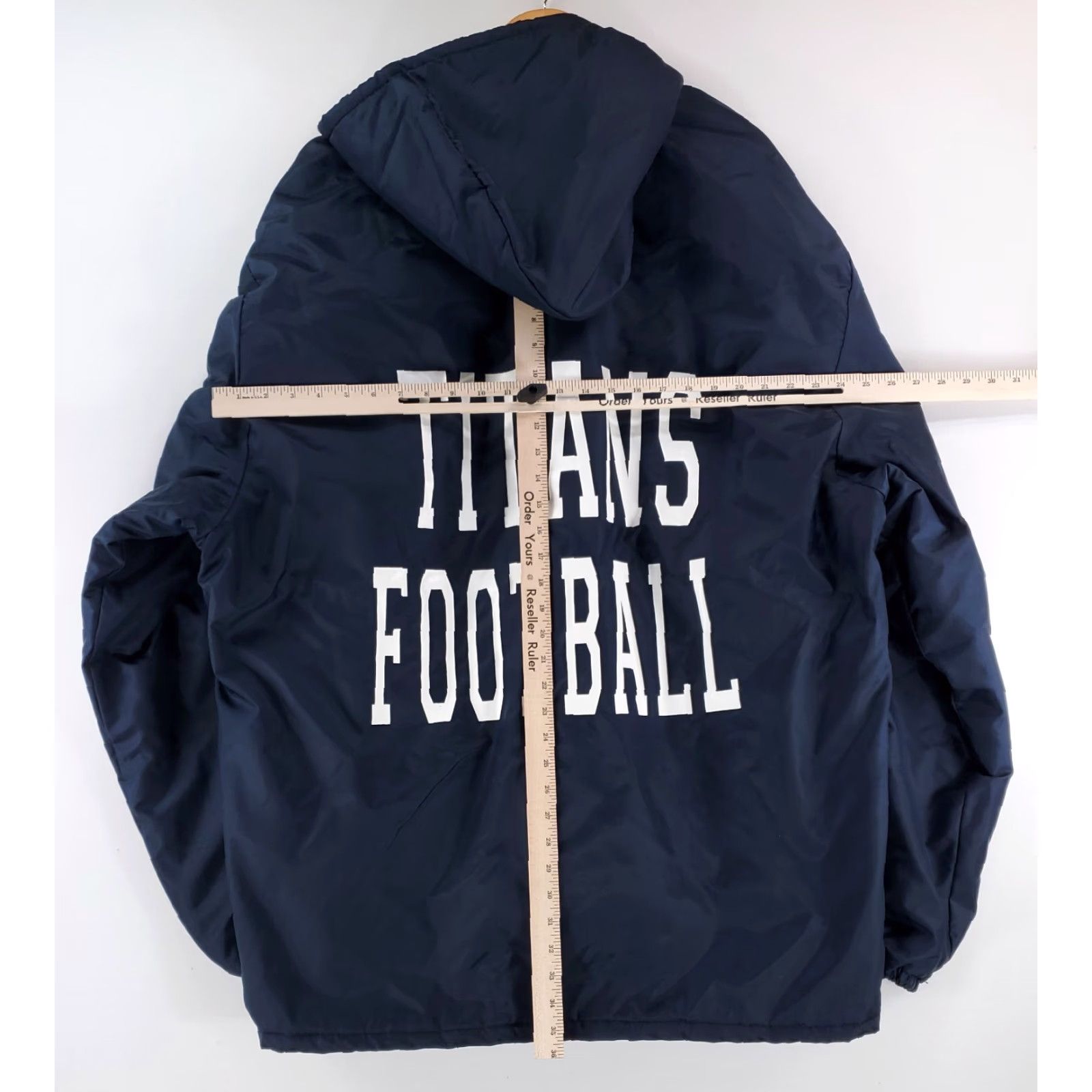 Vintage VINTAGE Gem Sportswear Hooded Parka Jacket Made USA Titans Blue Mens XL Jacket Size US XL / EU 56 / 4 - 4 Thumbnail
