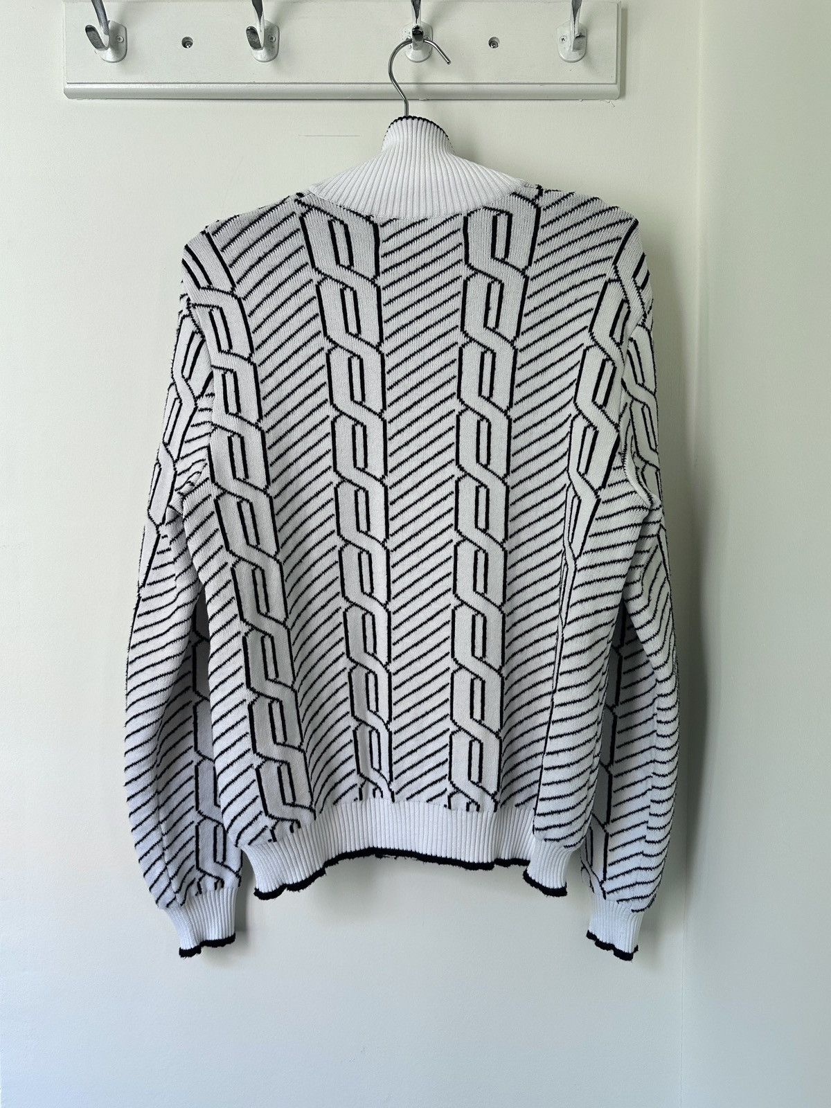 Ernest W. Baker White Jacquard Sweater Ernest W. Baker Size US M / EU 48-50 / 2 - 2 Thumbnail