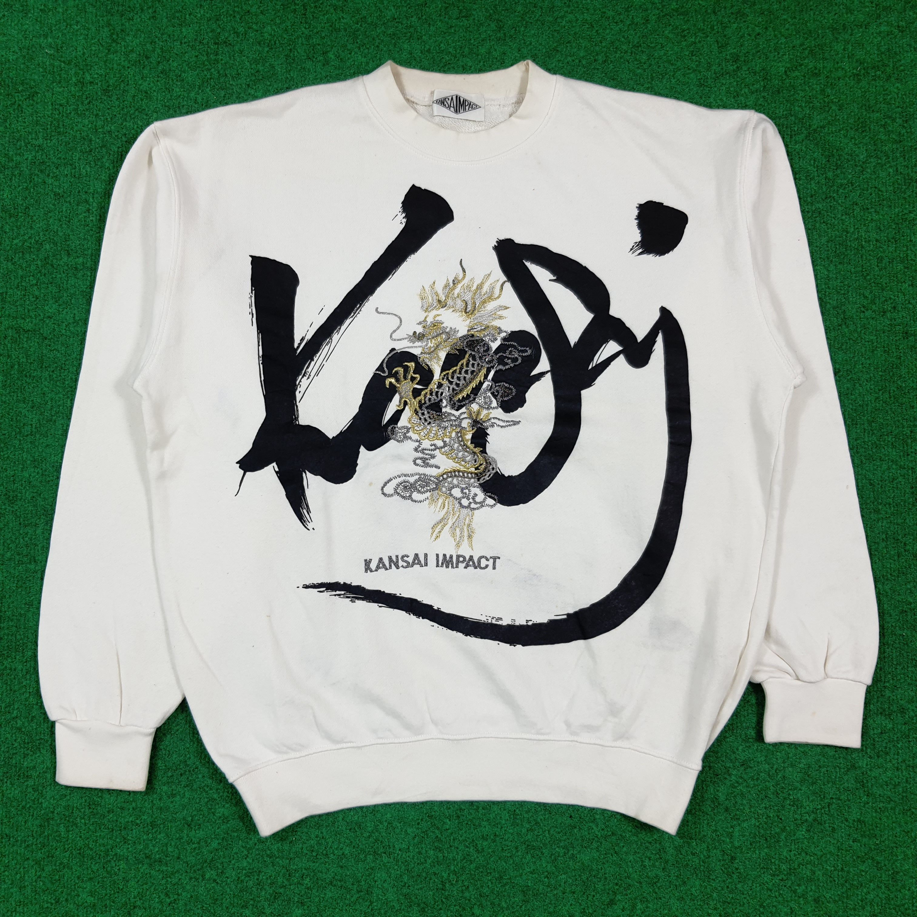 Kansai Yamamoto Vintage Kansai Impact Dragon Embroidery Sweatshirt C290N18 Size US M / EU 48-50 / 2 - 1 Thumbnail