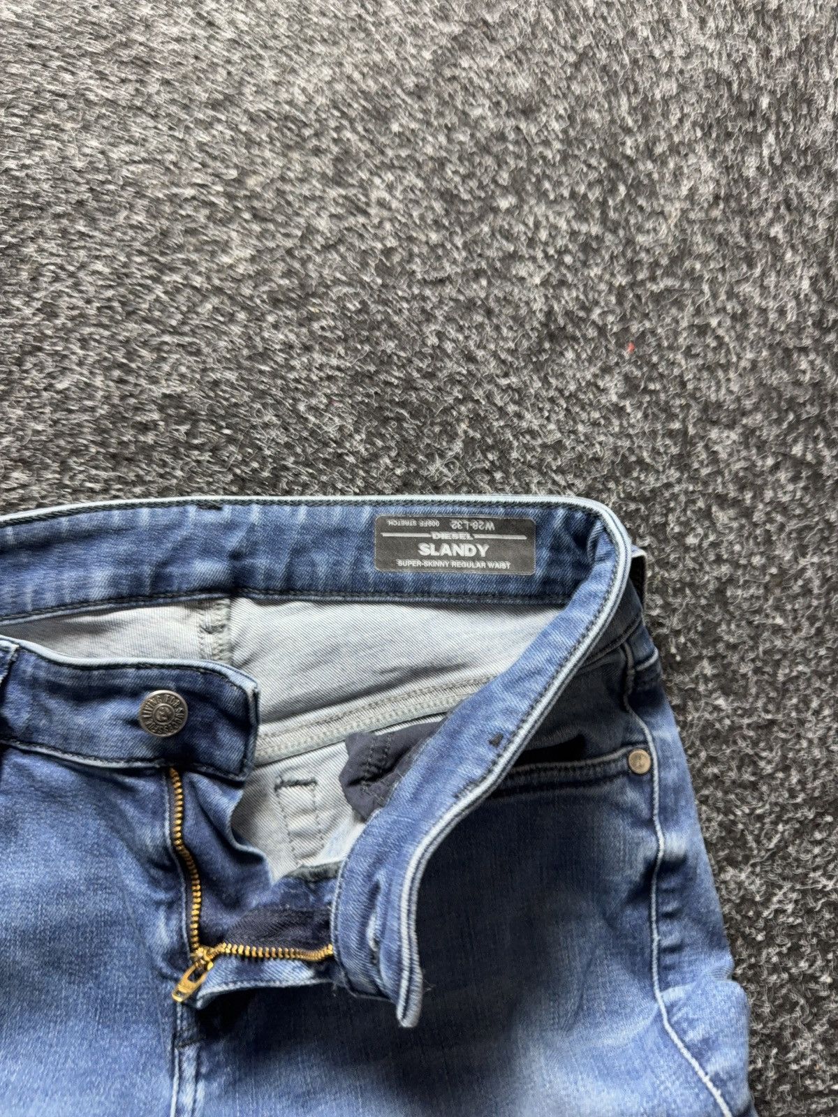 Diesel Luxury 00s Y2K Diesel SLANDY Super Skinny Jeans Light Wash Size 28" / US 6 / IT 42 - 9 Thumbnail