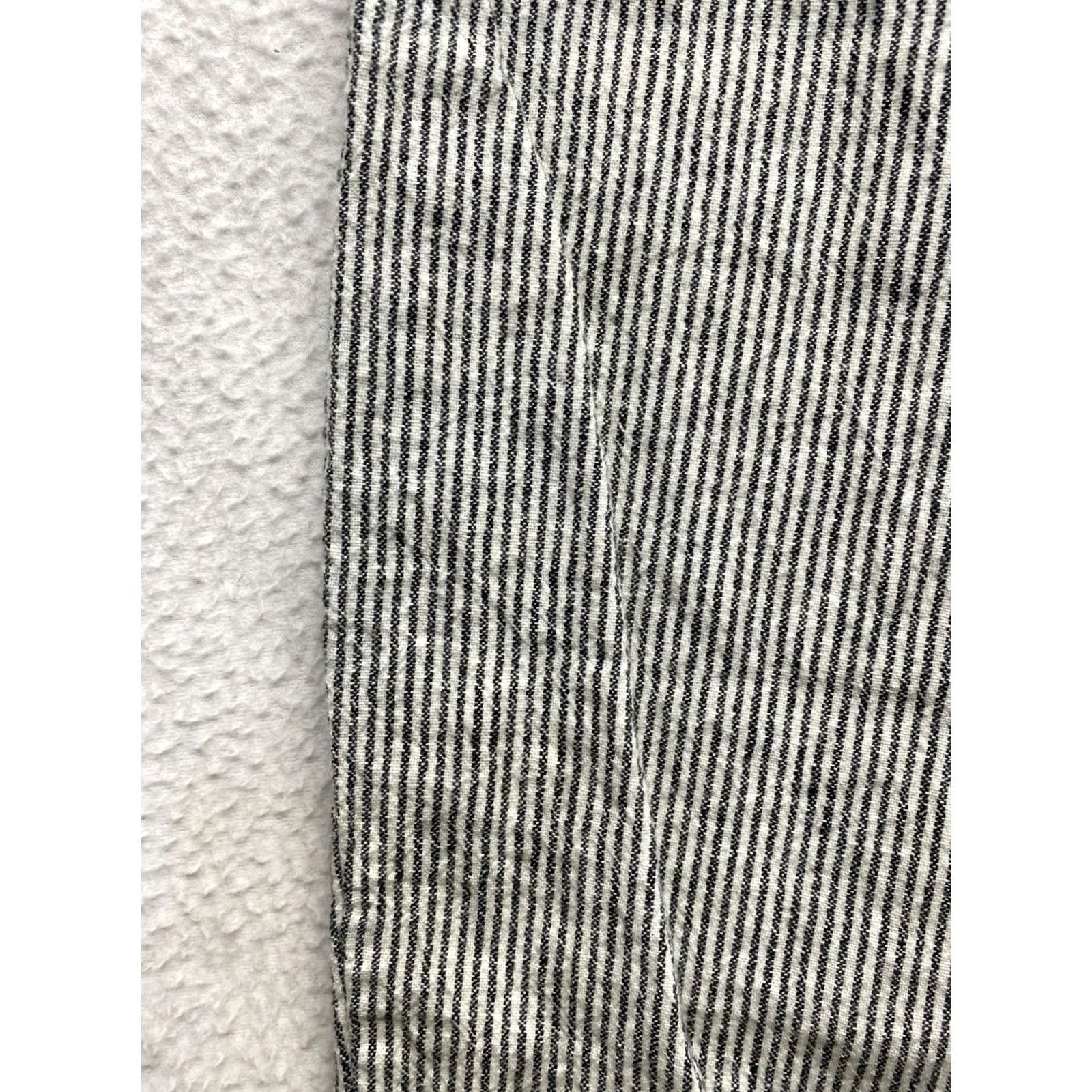 J.Crew J.Crew Womens Striped Linen/Cotton Blend Elastic-Waist Pants 14 Black Womens Mens? Size 36" / US 14 / IT 50 - 3 Thumbnail