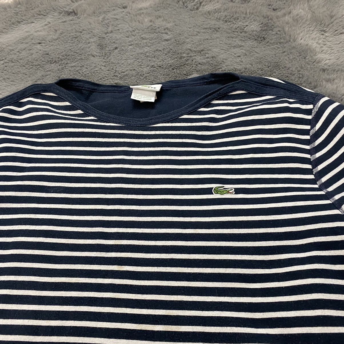 Japanese Brand × Lacoste Vintage Lacoste Sweater Striped Mini Logo Avant Garde Luxury Size US M / EU 48-50 / 2 - 12 Thumbnail
