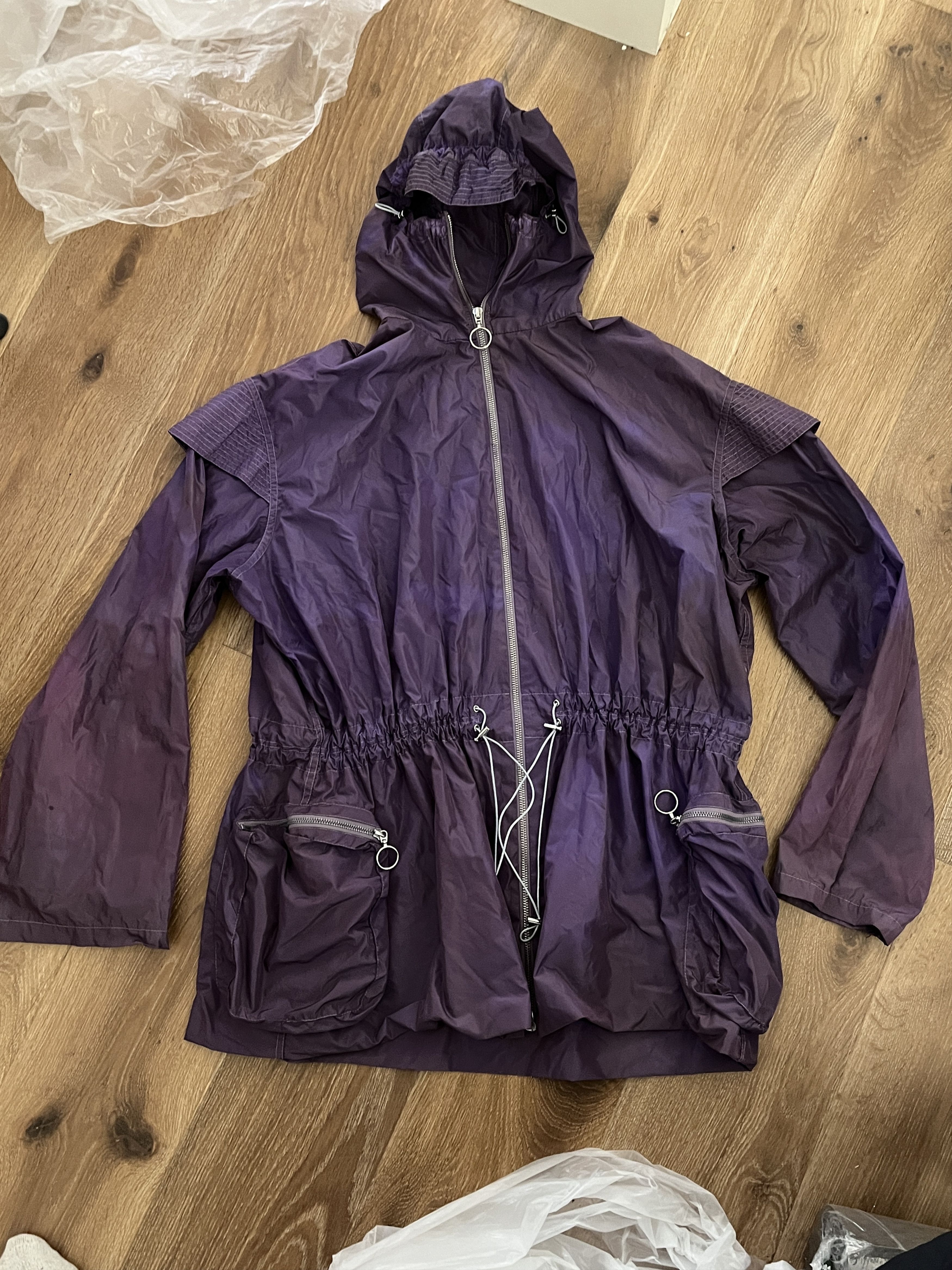image of Charlie Constantinou Thermo Parka 1/1 Garment Dyed Purple Shoulder Cap, Men's (Size Medium)