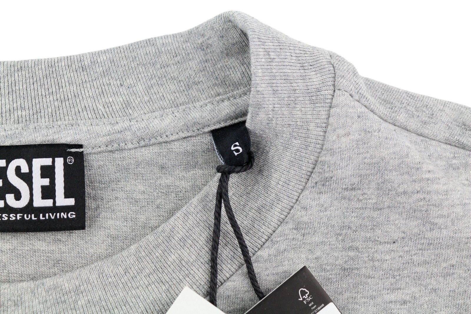 Diesel T-BALM-B2 S Grey Melange Patterned T-Shirt 84102 Size US S / EU 44-46 / 1 - 6 Thumbnail