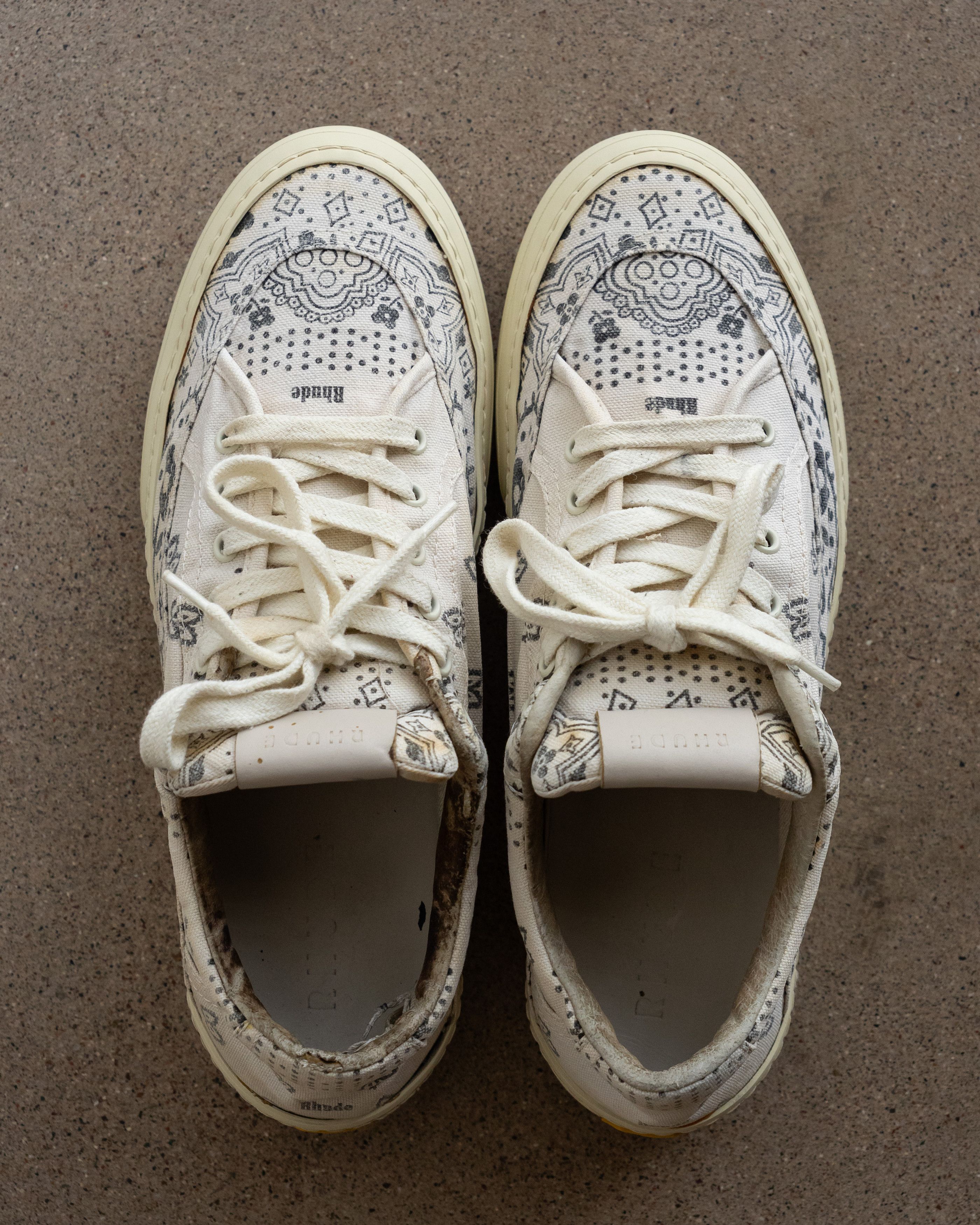 Rhude Rhude V2 Sneaker Bandana White Low Top Canvas Men's 10 Size US 10 / EU 43 - 7 Thumbnail