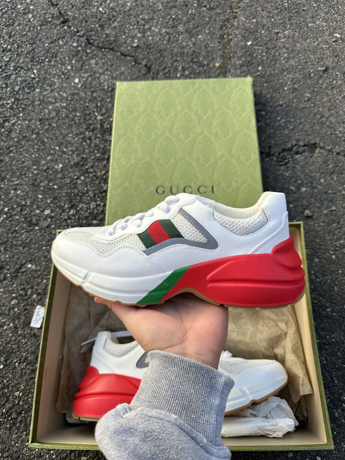 Gucci Gucci Rython Red/White Size US 9 / EU 42 - 7 Thumbnail