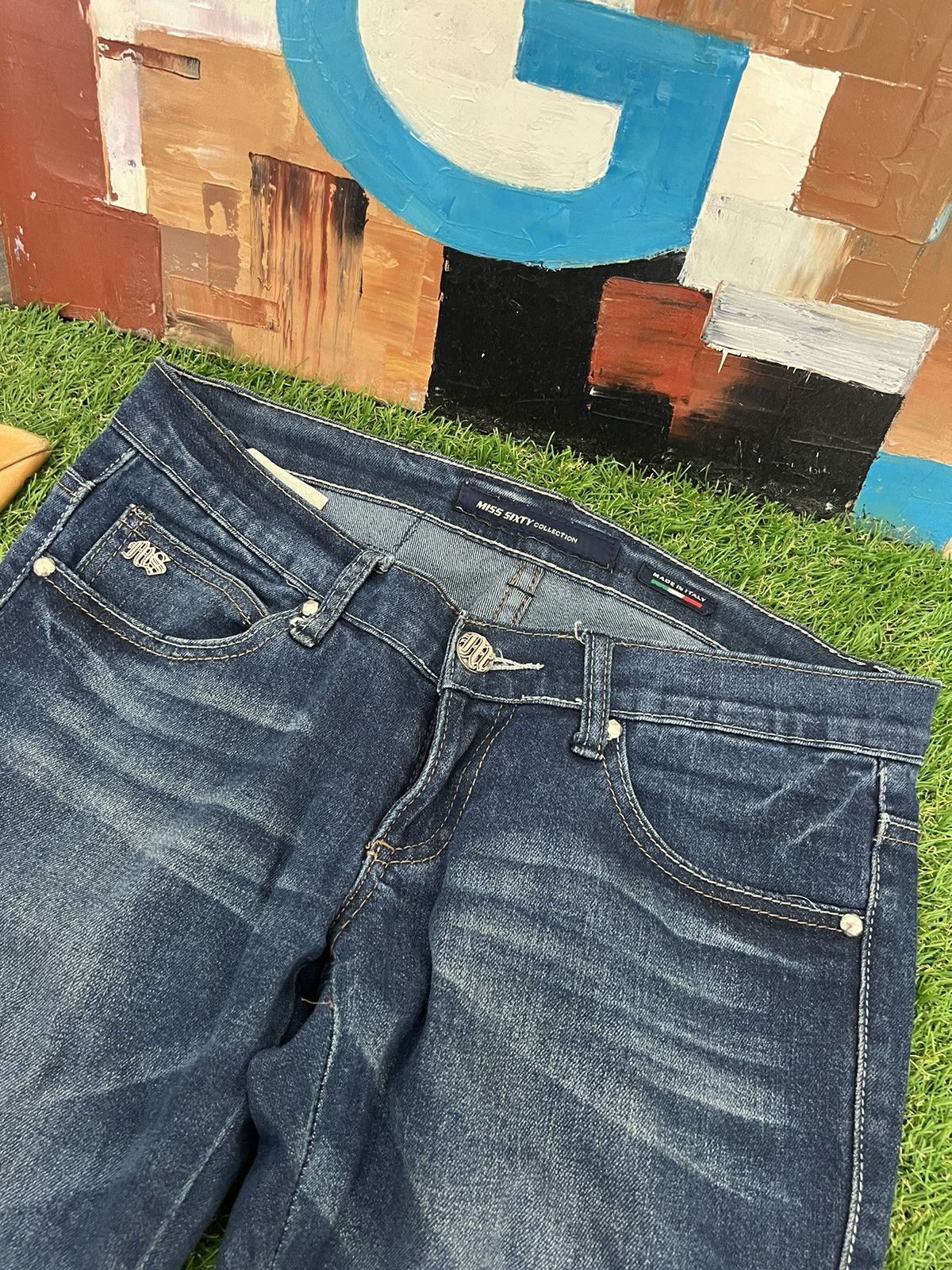 Miss Sixty × Vintage Y2K Miss Sixty Big Ty Low Rise Boot Cut Jeans Size 28" / US 6 / IT 42 - 5 Thumbnail