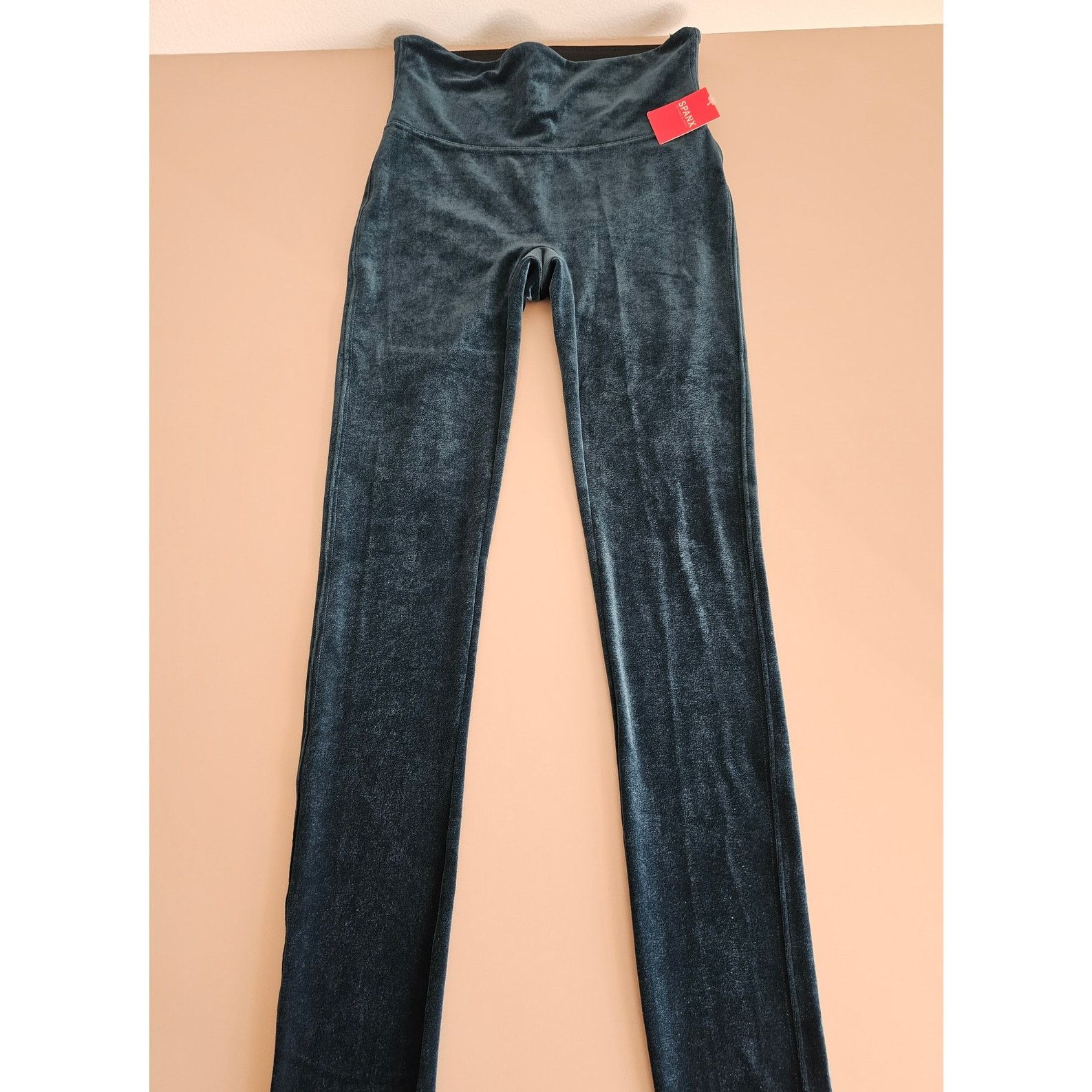 Spanx SPANX 2070 Malachite Green High Waist Velvet Leggings S Size 26" / US 2 / IT 38 - 3 Thumbnail