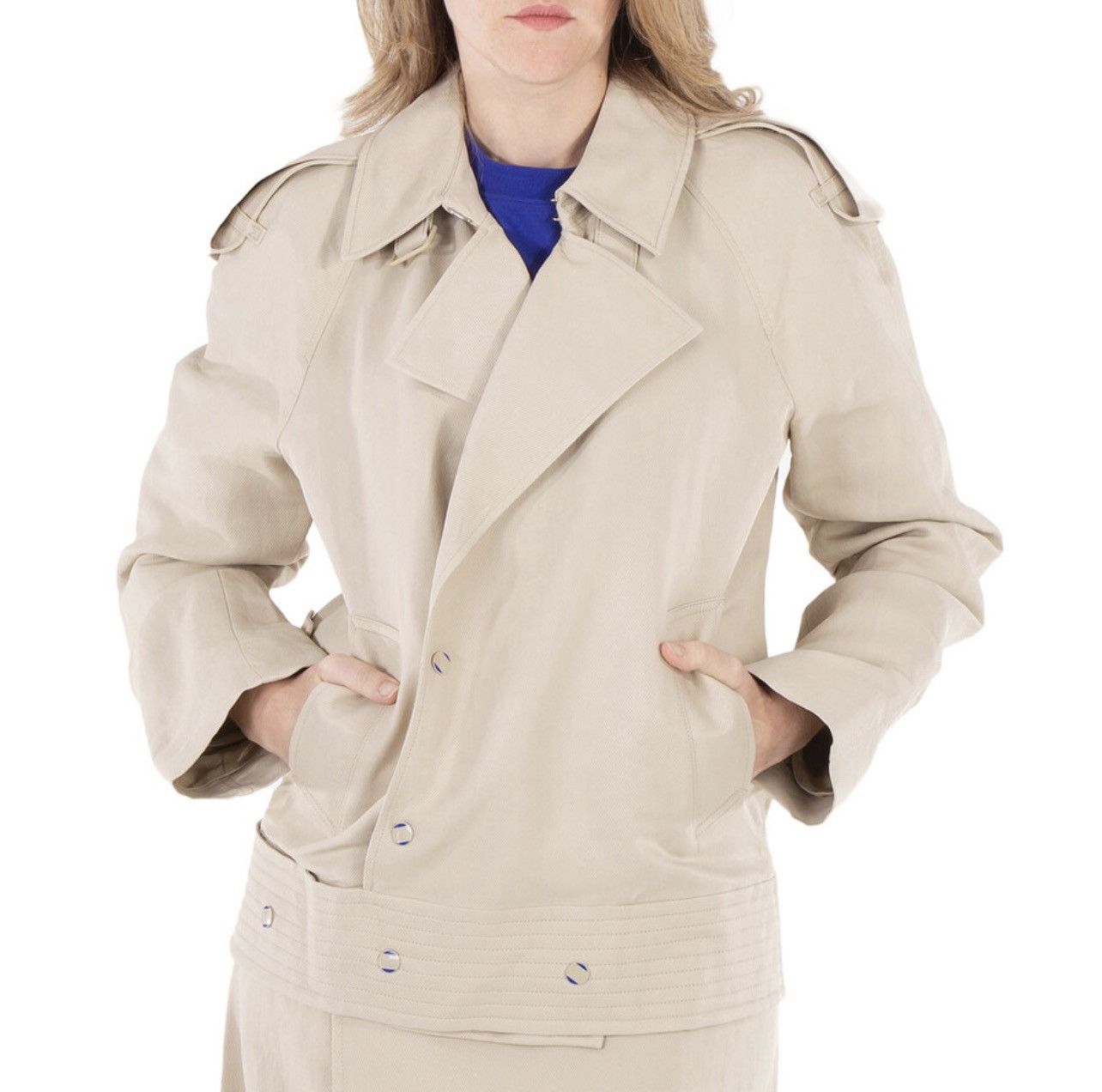 Burberry Burberry Double-Breasted Canvas Trench Jacket size 8 Size M / US 6-8 / IT 42-44 - 2 Thumbnail