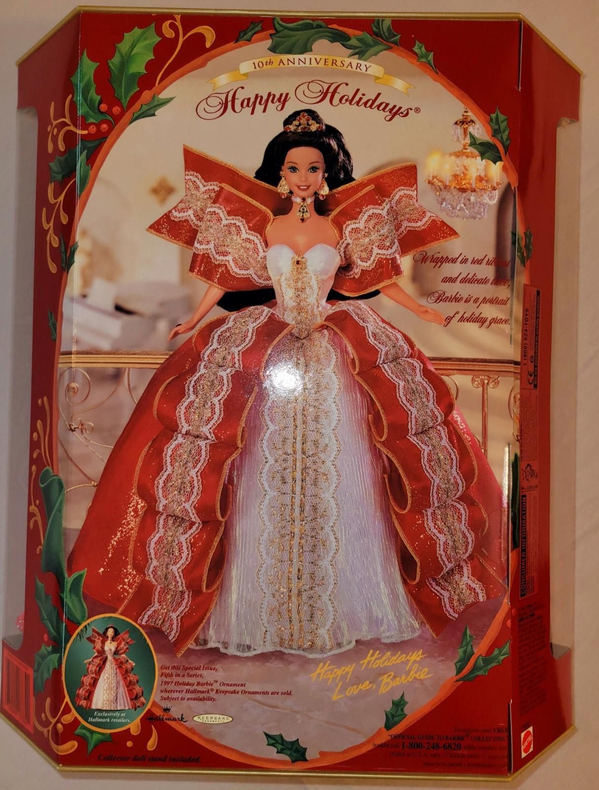 Designer SUPER RARE Grn.Eyes Happy Holidays Special Edition 97 Barbie Size ONE SIZE - 9 Thumbnail