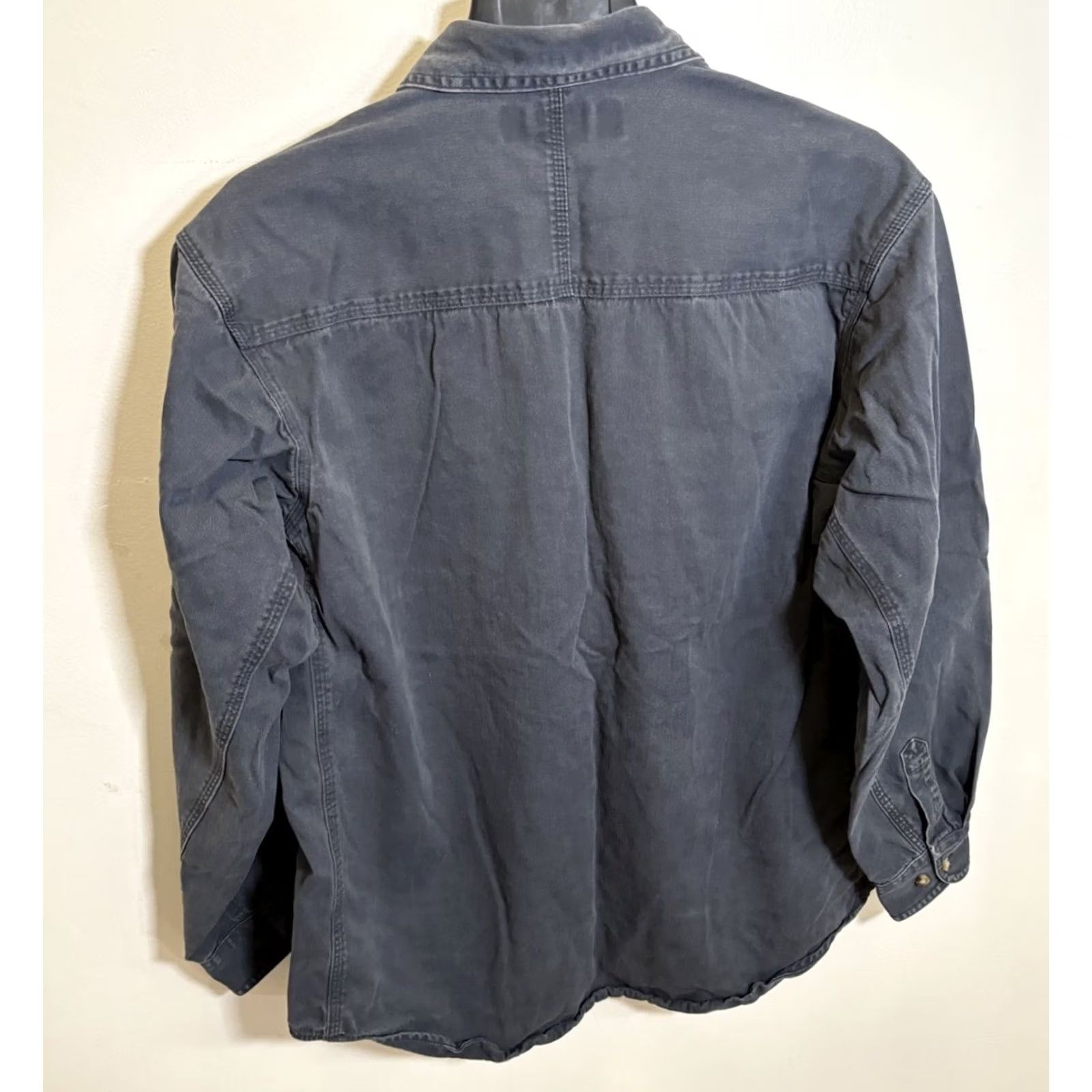 Wrangler Wrangler Riggs Workwear Denim Shirt Outdoor Rugged Western Men’s 2XL Blue Long Sleeve Button-Up Shirt Mens Denim Style 2XL Size US XXL / EU 58 / 5 - 4 Thumbnail