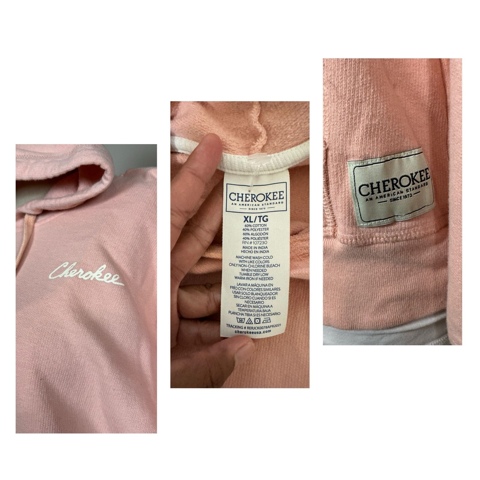 Cherokee Cherokee Pink Pullover Hoodie Jacket Women Size XL USED Size XL / US 12-14 / IT 48-50 - 7 Thumbnail