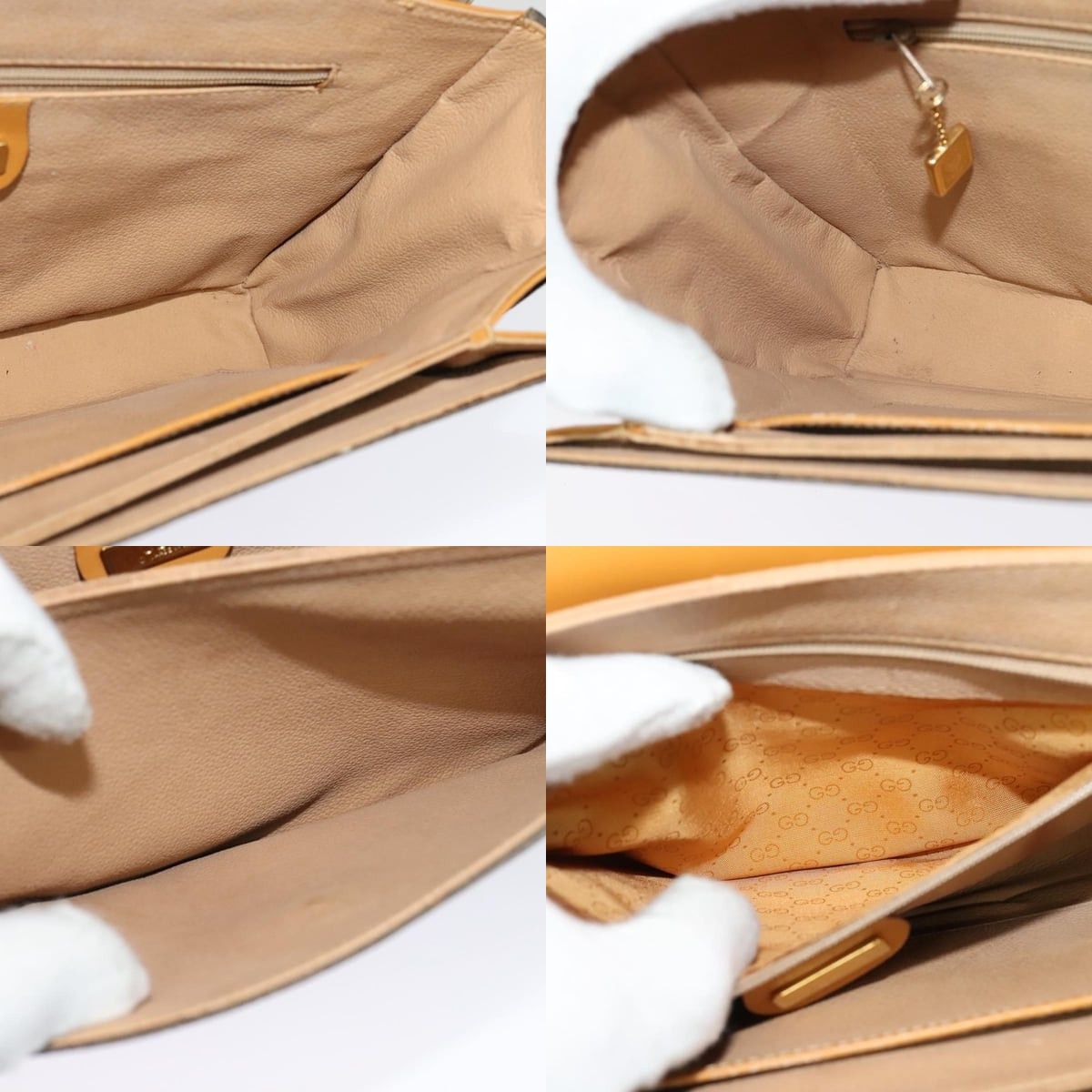 Gucci GUCCI Shoulder Bag Canvas Leather Brown Gold Size ONE SIZE - 12 Thumbnail
