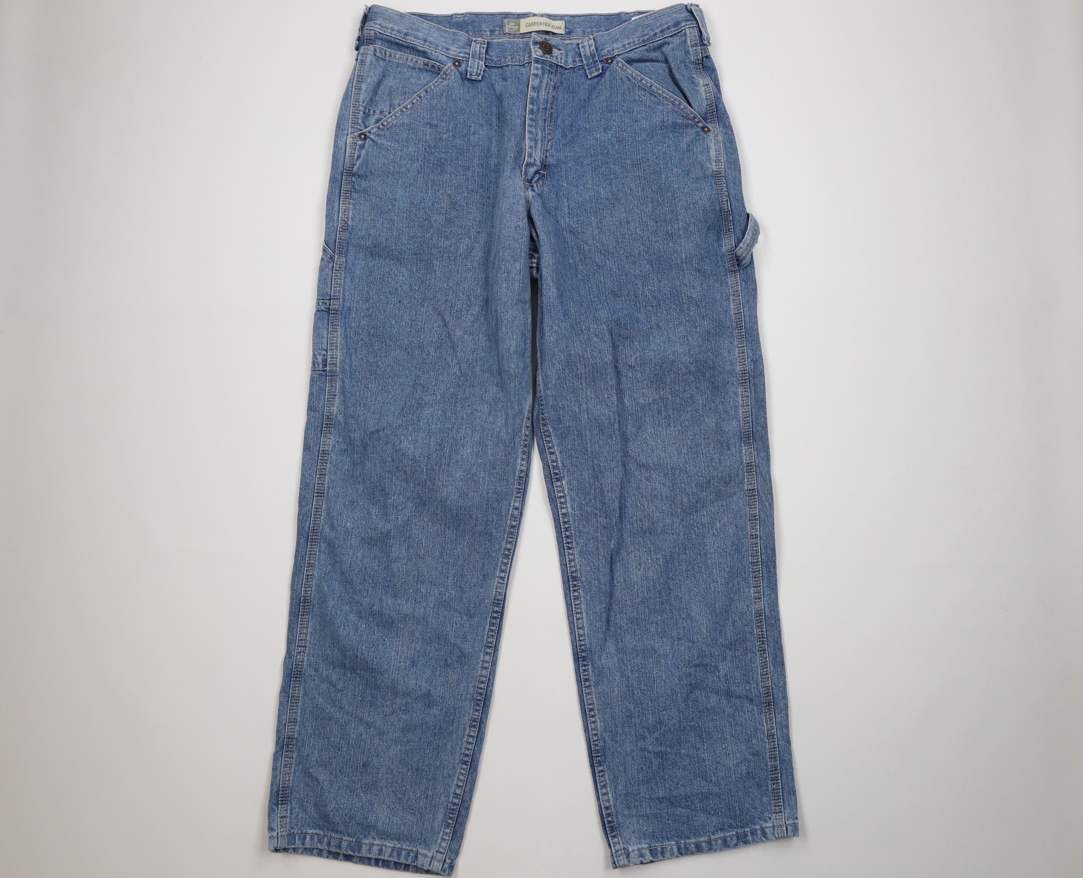 Lee Vintage Y2K Lee Relaxed Wide Leg Dungaree Denim Jeans Blue Size US 36 / EU 52 - 1 Thumbnail