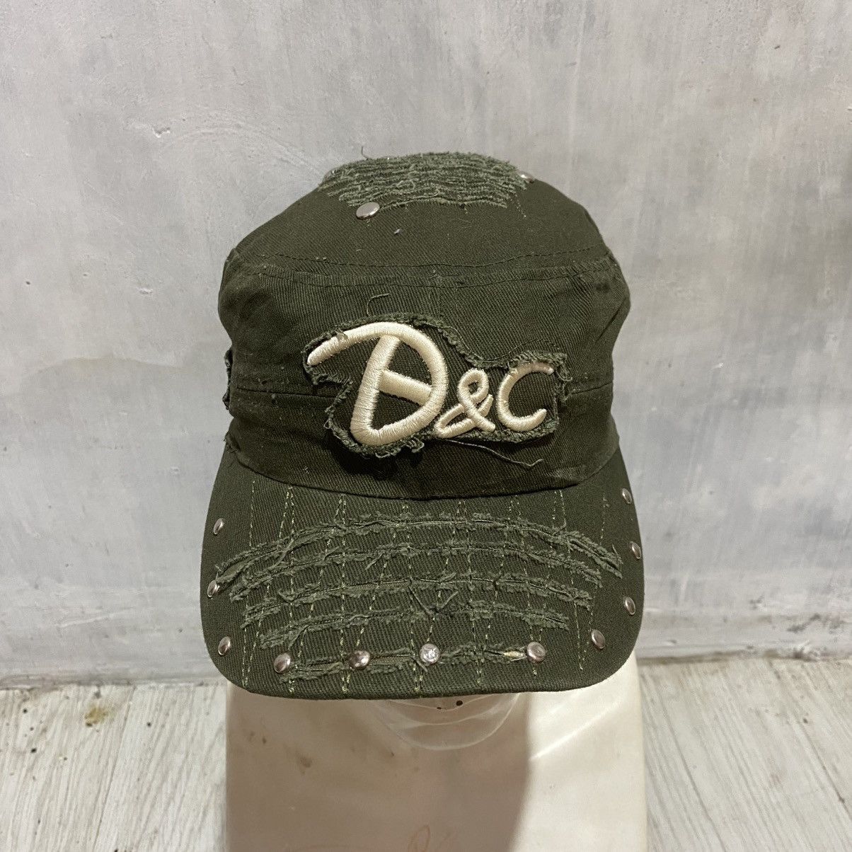 If Six Was Nine 2000s d&c distressed with studded cadet cap lgbstyle Size ONE SIZE - 1 Thumbnail