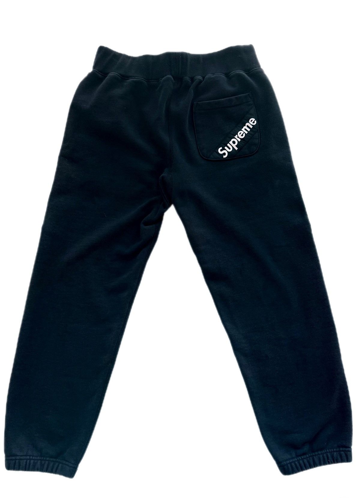 Supreme 18ss corner label sweat pants（S） SS18 Supreme Corner Label Sweatpant White/Red Men's Size M