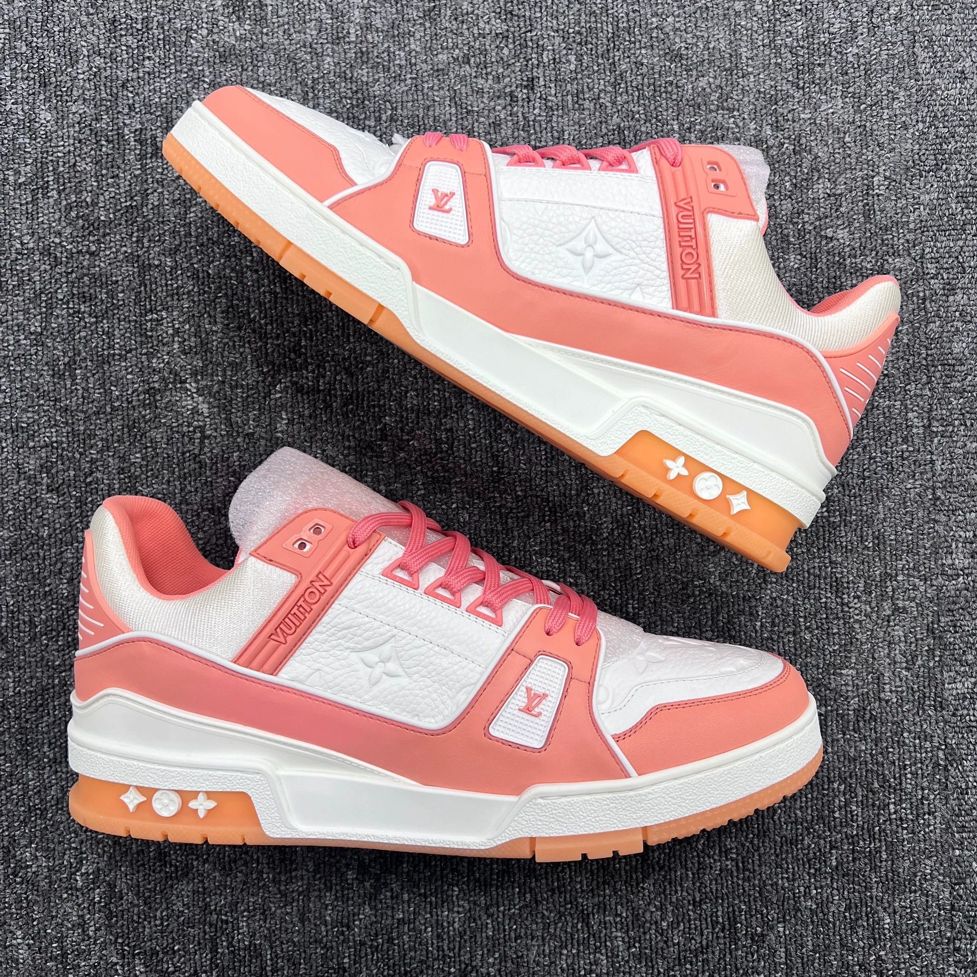 Louis Vuitton LV Trainer Peach Pink 43.5 New With Box Size US 10.5 / EU 43-44 - 5 Thumbnail