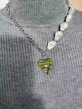 Japanese Brand Heart Punk Necklace Chain Choker Size ONE SIZE - 1 Thumbnail