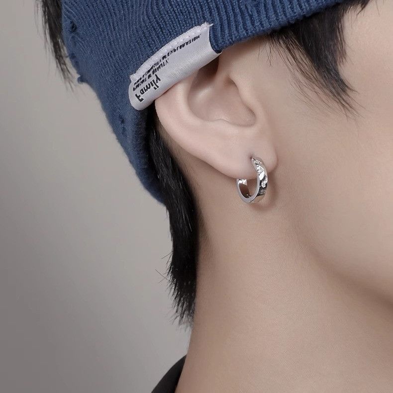 Jewelry × Sterling Silver Punk Earrings One Pairs Chrome Jewelry Size ONE SIZE - 3 Thumbnail