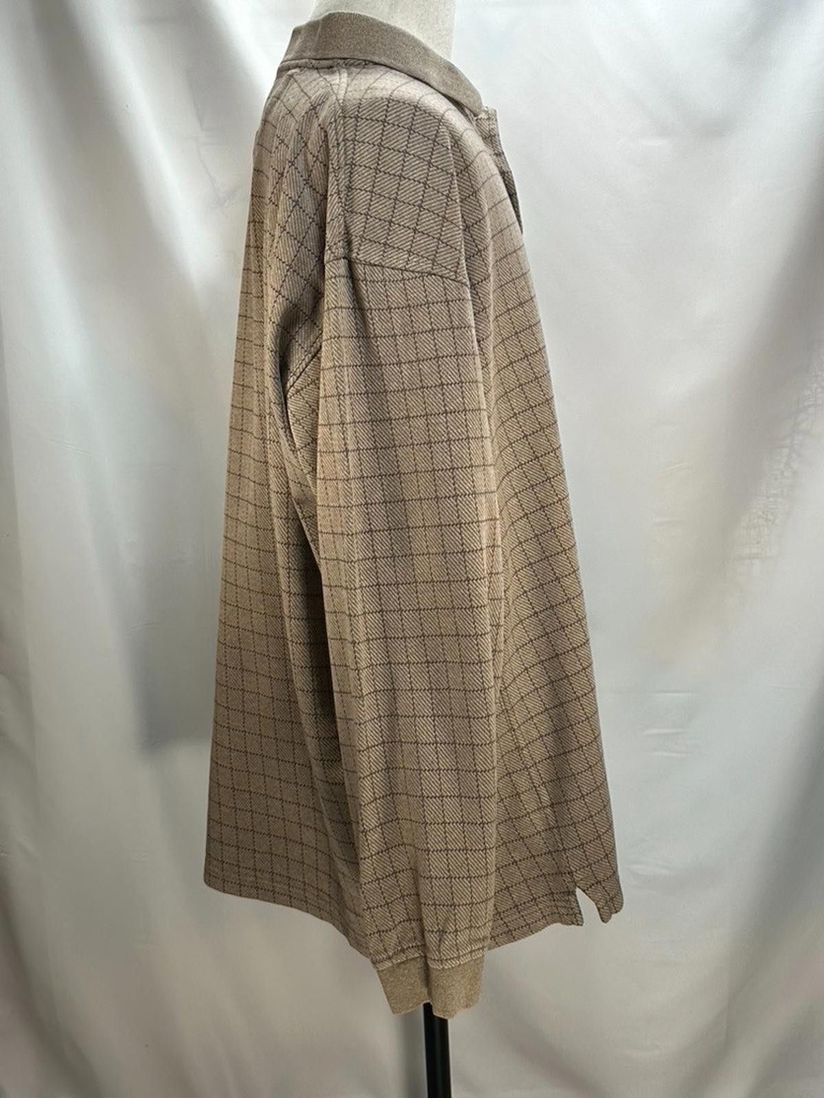 Izod Izod 100% Cotton Checked Pullover Sweater Brown Men's 2XL Size US XXL / EU 58 / 5 - 4 Thumbnail