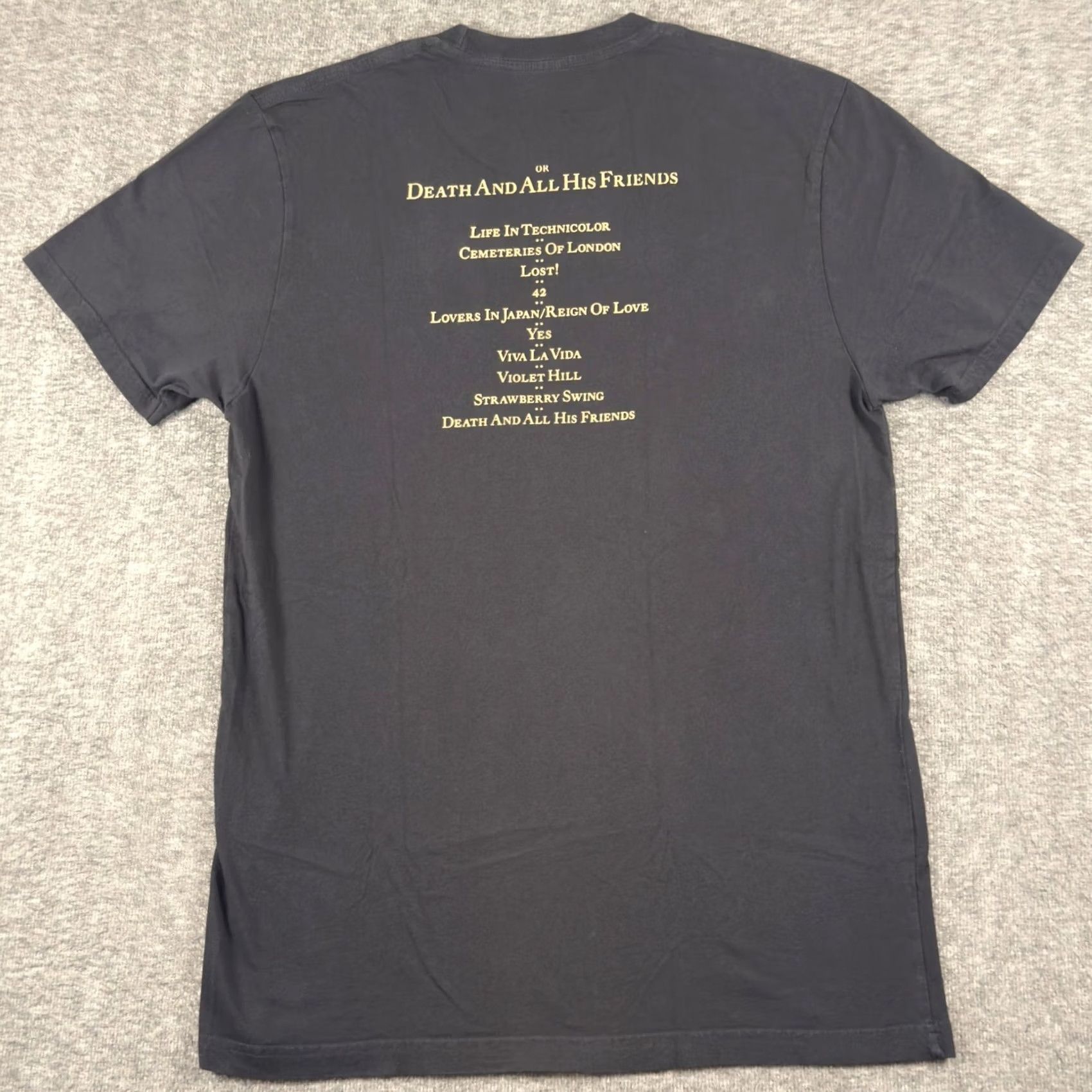 Vintage Coldplay Shirt Mens Large Black Viva La Vida Album Tracklist Band Tee T-Shirt Size US L / EU 52-54 / 3 - 3 Thumbnail