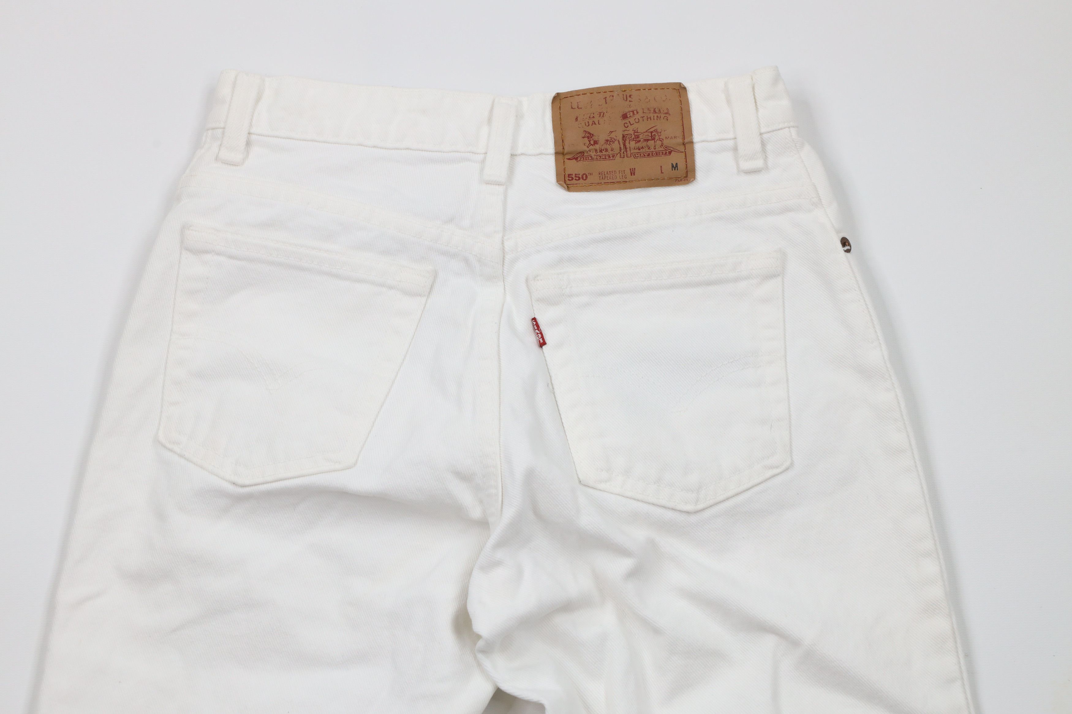 Levi's × Vintage Vintage 90s Levis 550 Fit Tapered Leg Denim Jeans White USA Size 28" / US 6 / IT 42 - 12 Thumbnail