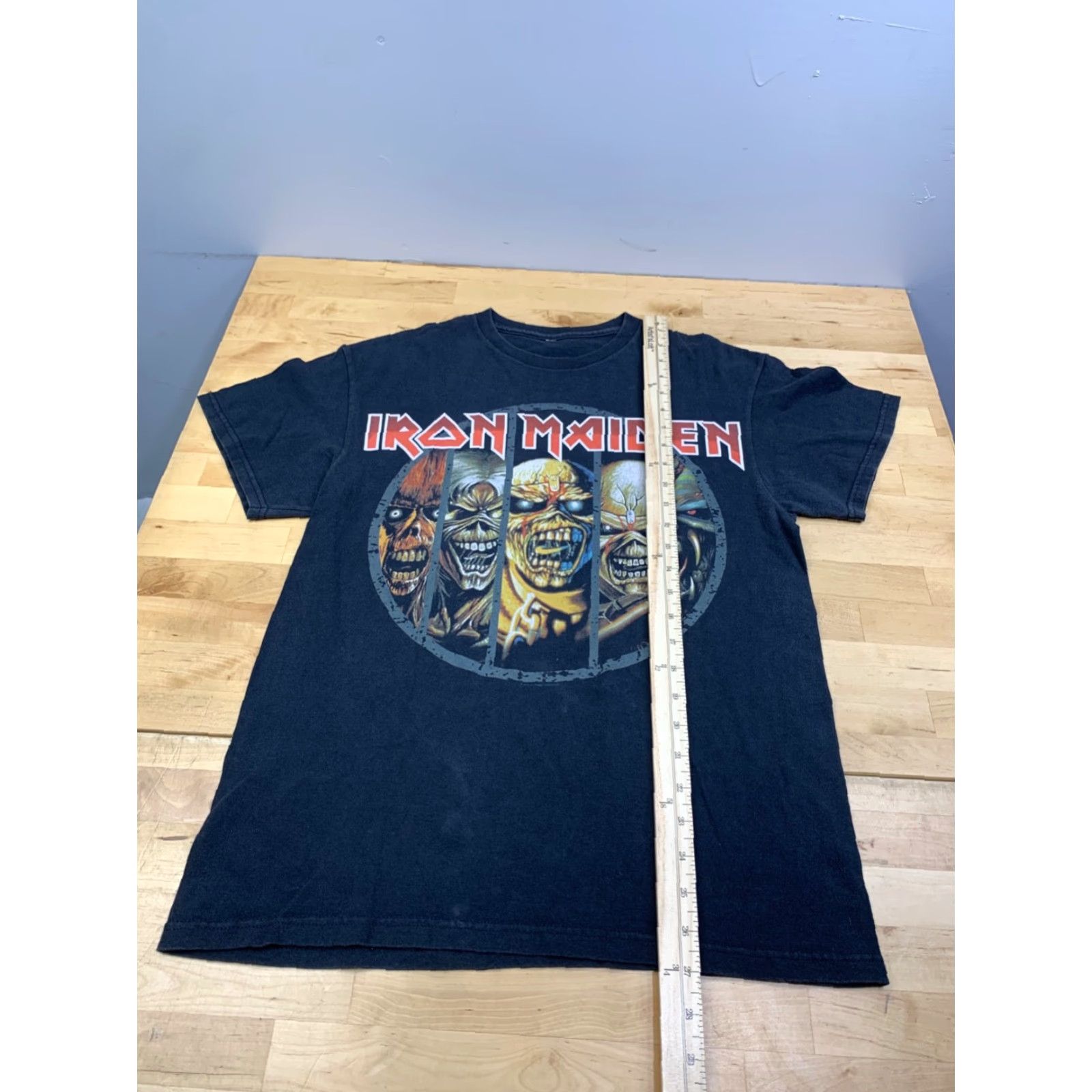 Vintage Iron Maiden Shirt Mens M Black Cotton Short Sleeve Crew Neck Band Rock Heavy Metal Vintage No Unscented Size US M / EU 48-50 / 2 - 4 Thumbnail