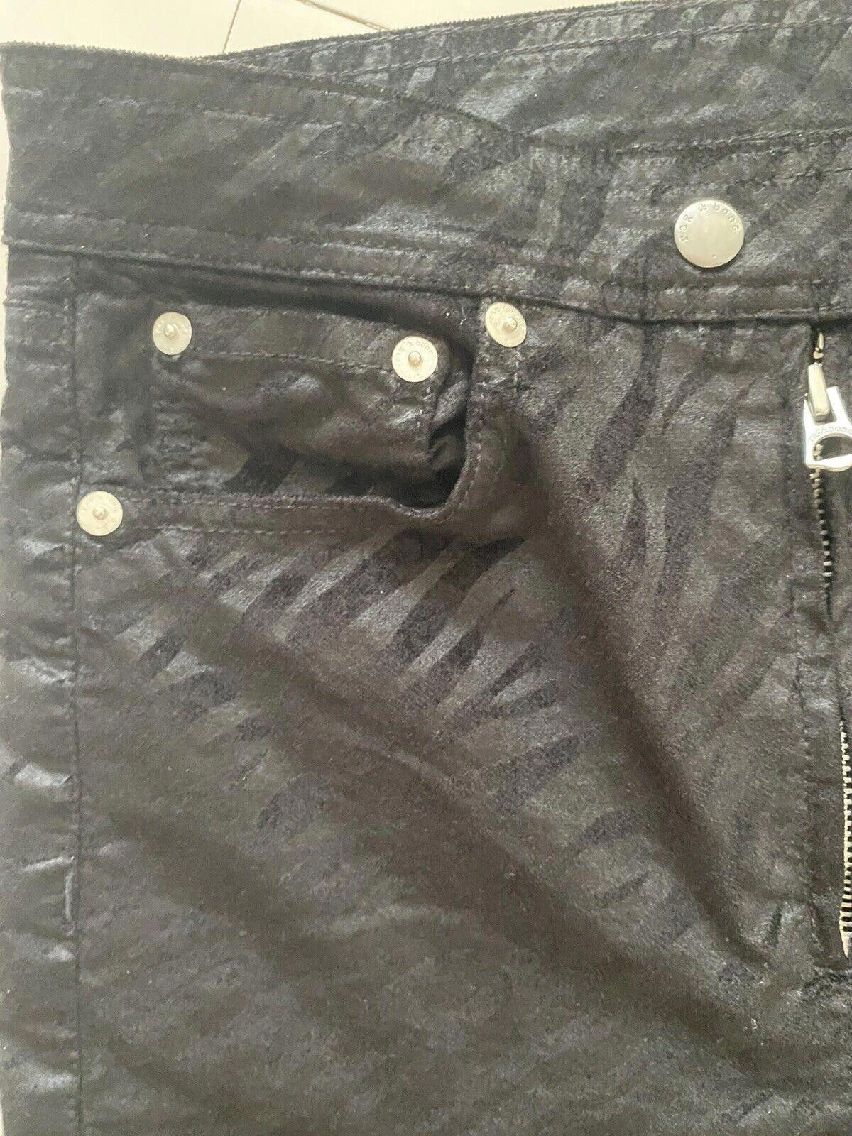 Rag & Bone Rag & Bone Nina Zebra Stripe High Rise Skinny Black Jean 27 Size 27" / US 4 / IT 40 - 7 Thumbnail