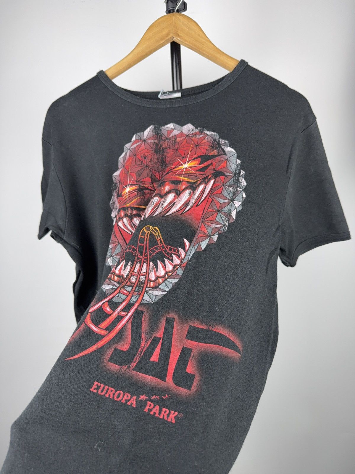Band Tees 00s Crazy Euro Mir Europa Park Demon Roller Coaster T-Shirt Size US L / EU 52-54 / 3 - 5 Thumbnail