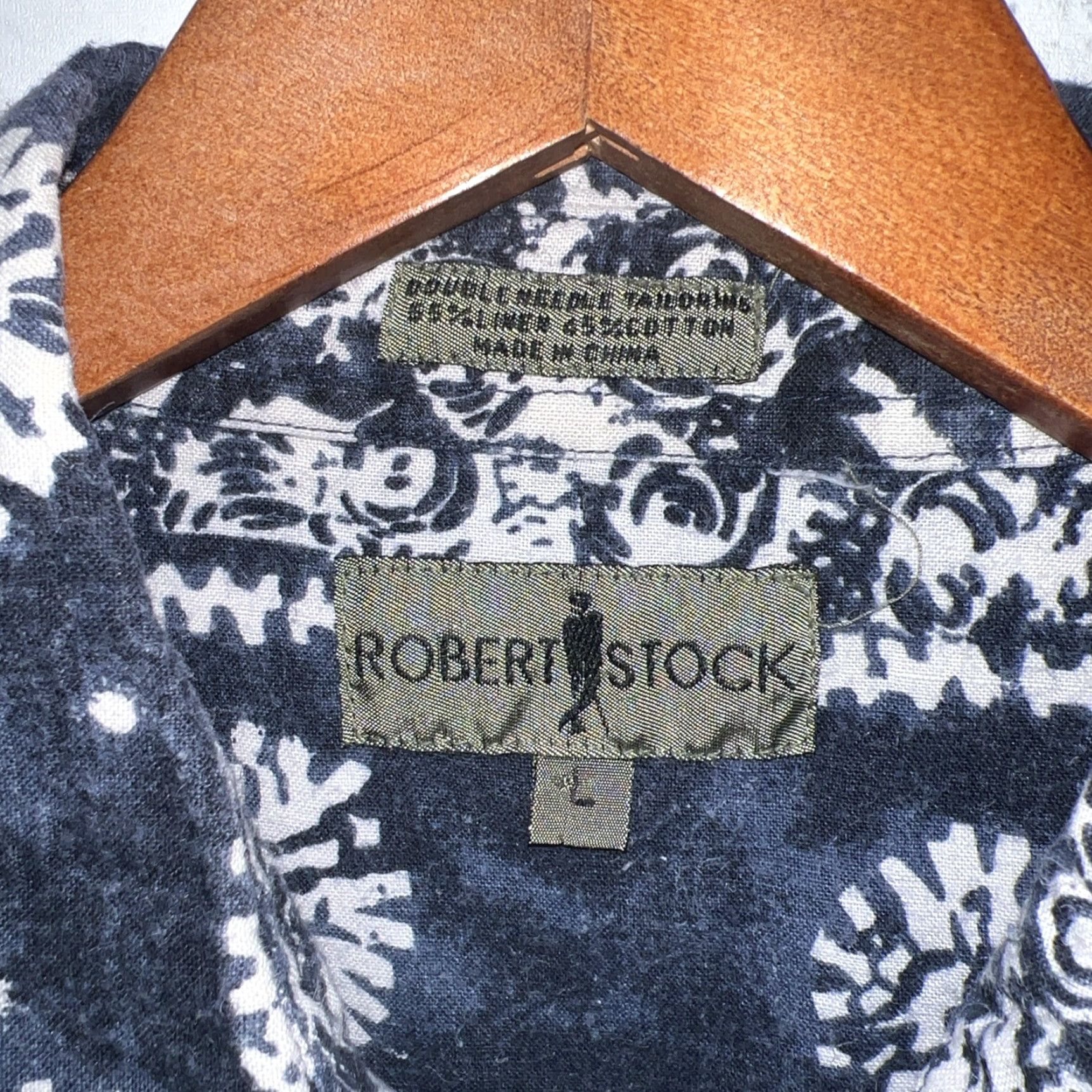 Vintage Robert Stock Button-Up Shirt Mens Size L Linen Blue Short Sleeve Size US L / EU 52-54 / 3 - 3 Thumbnail