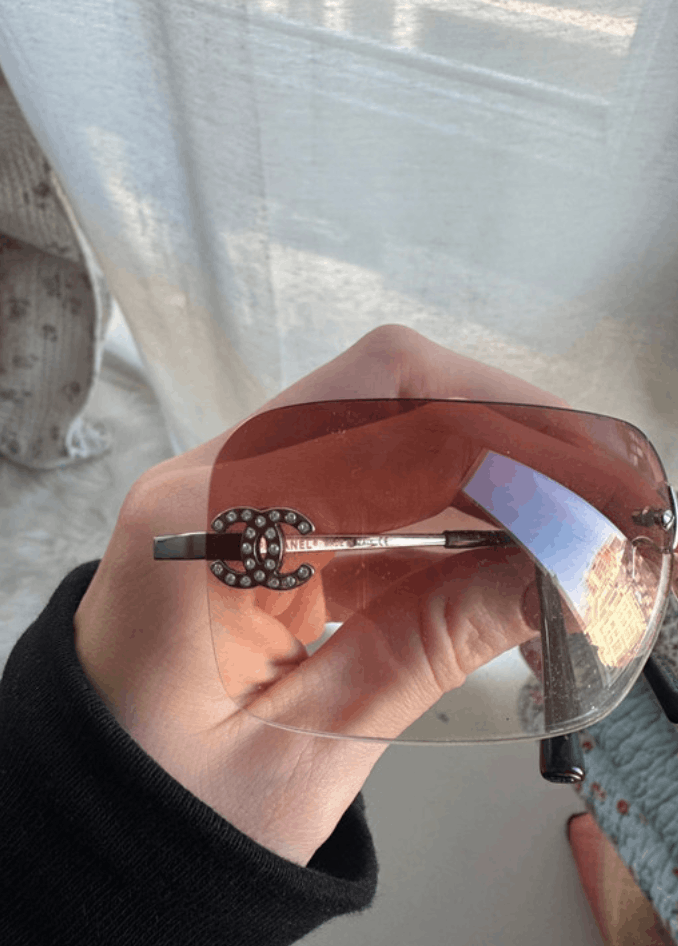 Chanel × Vintage CHANEL Sunglasses 4017-D Rimless Rhinestone Vintage Size ONE SIZE - 3 Thumbnail