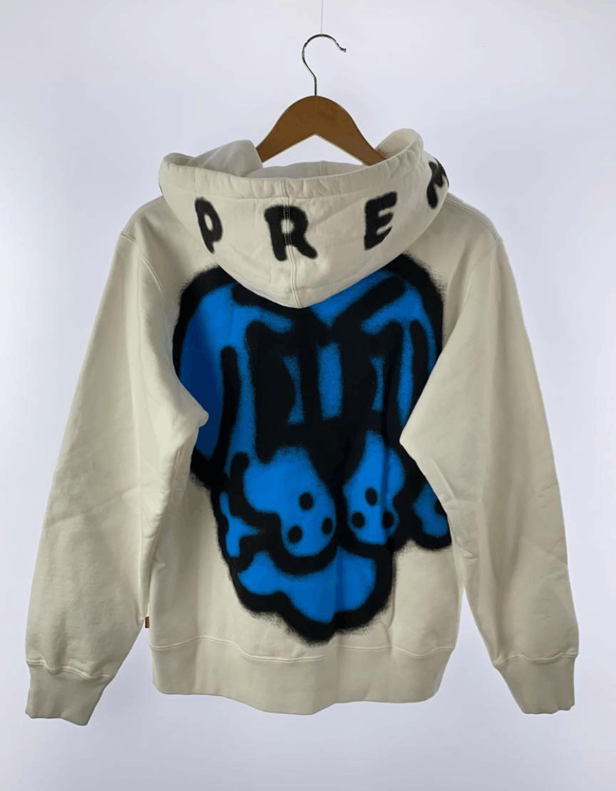 Supreme Supreme Bone Zip Up Hoodie White Blue Size US M / EU 48-50 / 2 - 1 Thumbnail