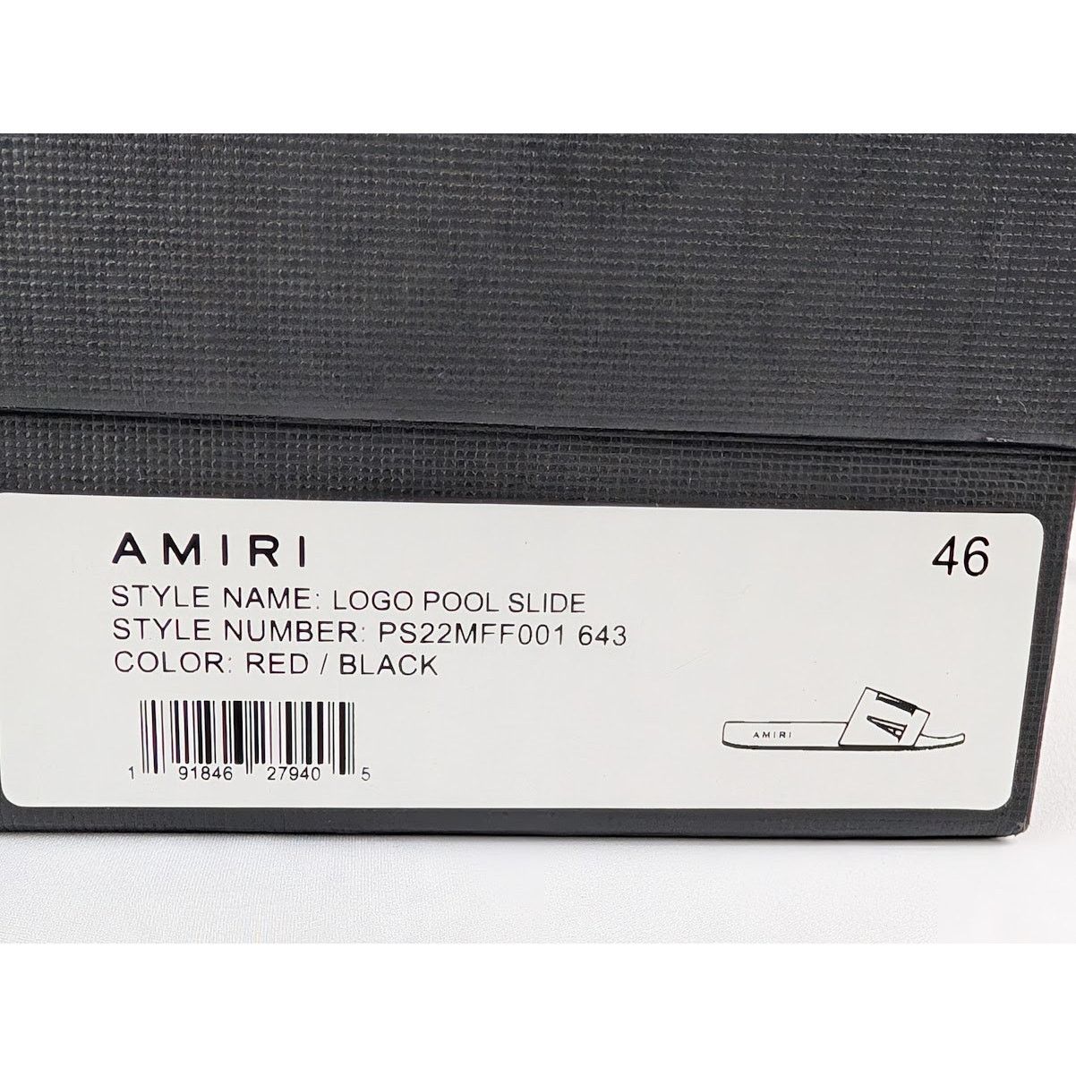 Amiri o1rshd1 Q:3 / Logo Pool Slide in Red/Black Size US 13 / EU 46 - 11 Thumbnail