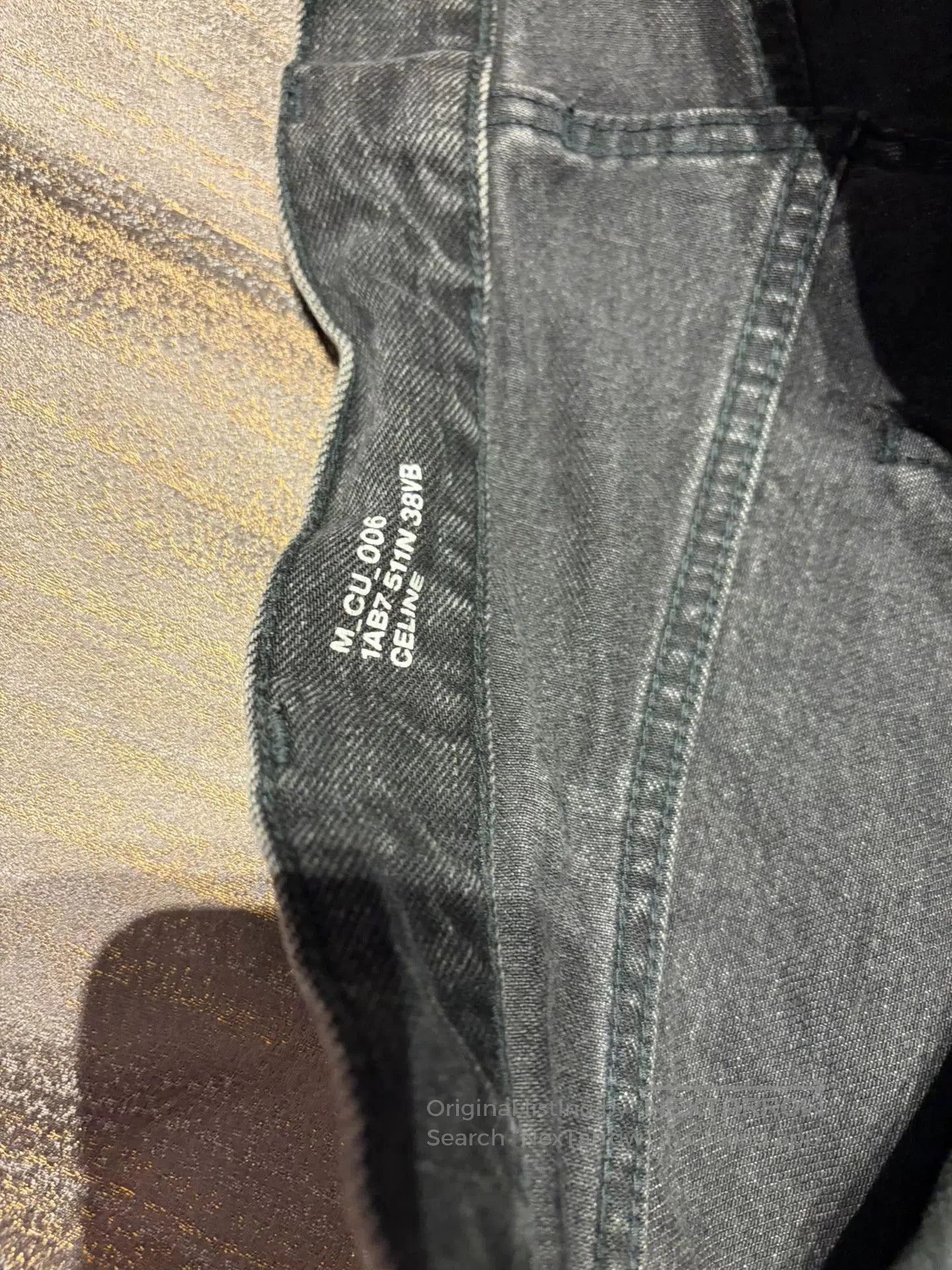 Celine Men's Gray-Black Denim Jeans Size 36.