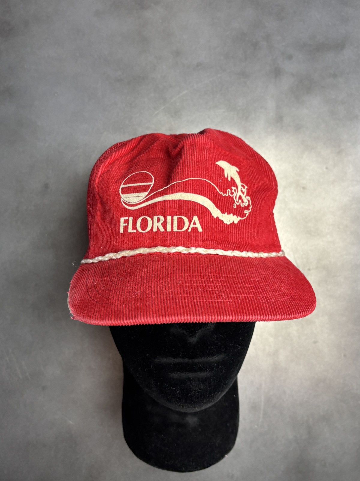 Vintage 1980s Vintage Corduroy Trucker Hat Mesh Snapback Thrashed Size ONE SIZE - 5 Thumbnail