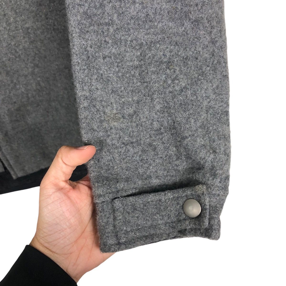 Japanese Brand 📌Rich Grey Wool Zipper Biker Jacket Depleted Issey Miyake Size US M / EU 48-50 / 2 - 16 Thumbnail