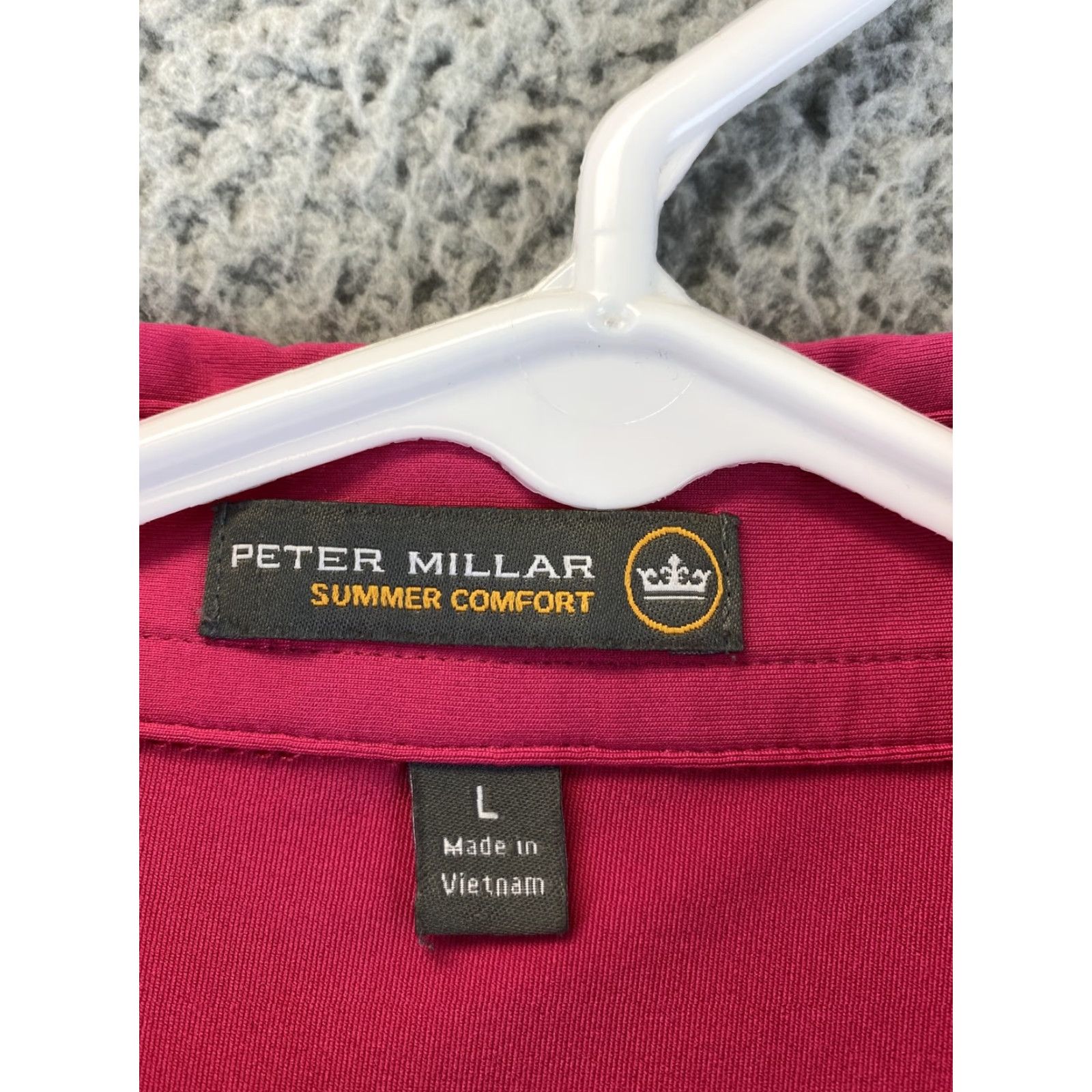 Peter Millar VINTAGE Peter Millar Polo Shirt Adult Large Magenta Mens Polo Shirt 90-3 Mens Golf Casual Size US L / EU 52-54 / 3 - 6 Thumbnail
