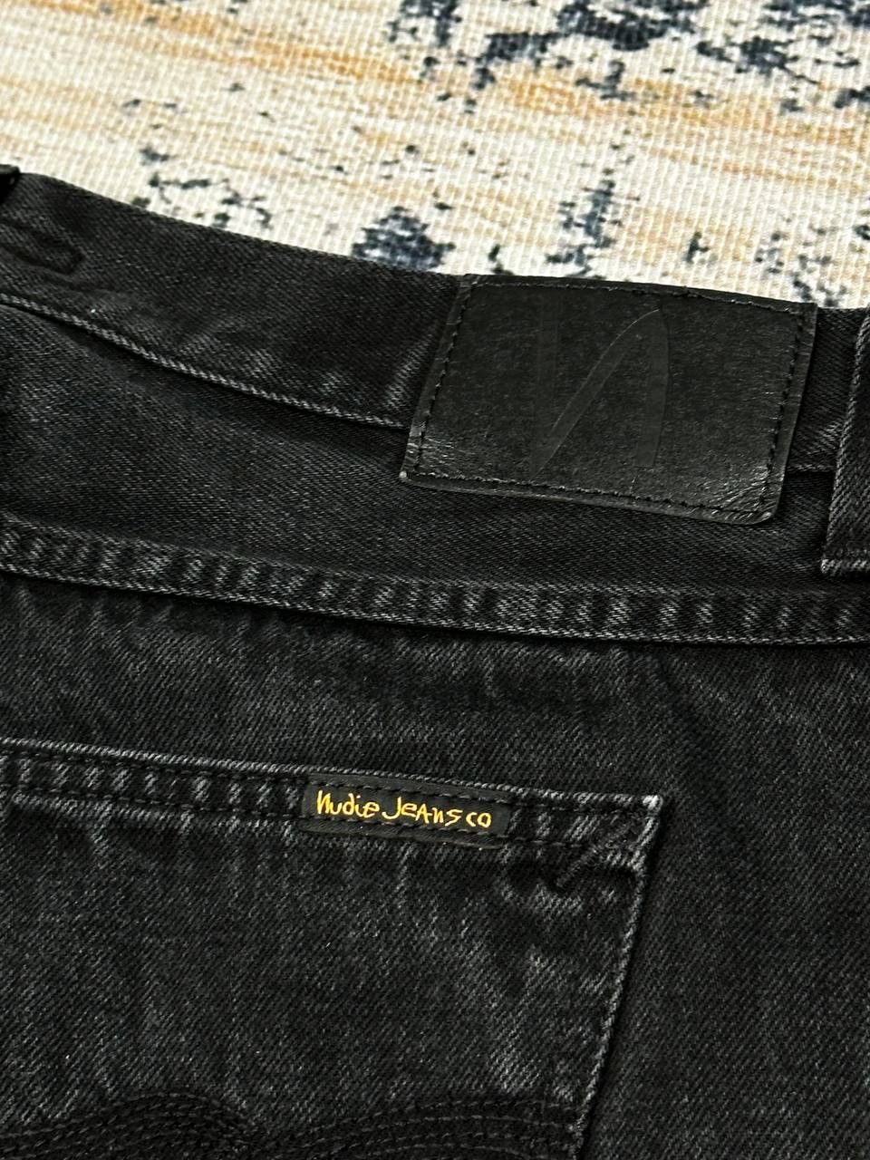 Nudie Jeans Nudie wide leg jeans Black Faded Denim Made In Italy Size US 33 - 13 Thumbnail