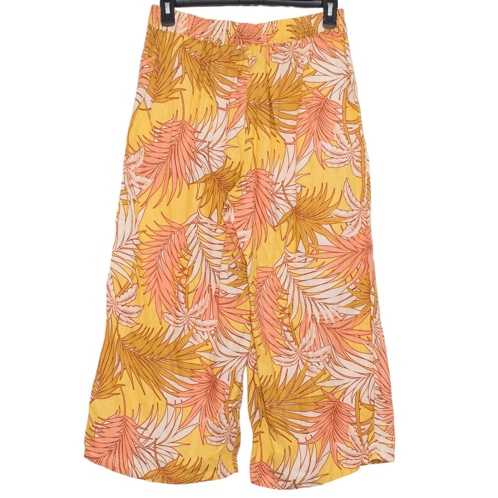 Elie Tahari NEW Tahari Pants Linen Wide Leg Crop Tropical Boho Large Size 30" / US 8 / IT 44 - 4 Thumbnail