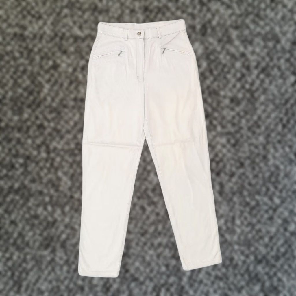 Vintage MARCEL CLAIR Womens High Waist Casual Trousers EU 40 Medium W27 L28 Beige XP20 Size 32" / US 10 / IT 46 - 1 Thumbnail