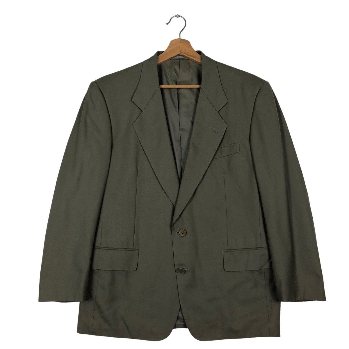 Yves Saint Laurent 🔥Rich Grey - Double Breast Coats Jacket Japan Made Size US M / EU 48-50 / 2 - 1 Thumbnail