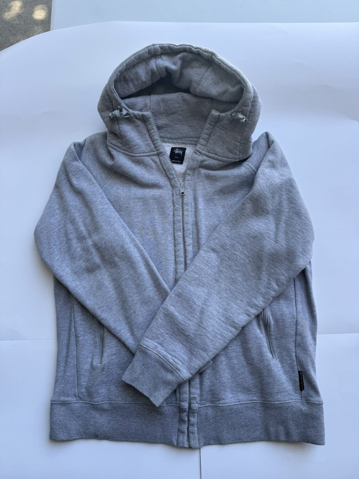 Stussy Stussy Ash Grey Block Sport Zip Hoodie | Grailed