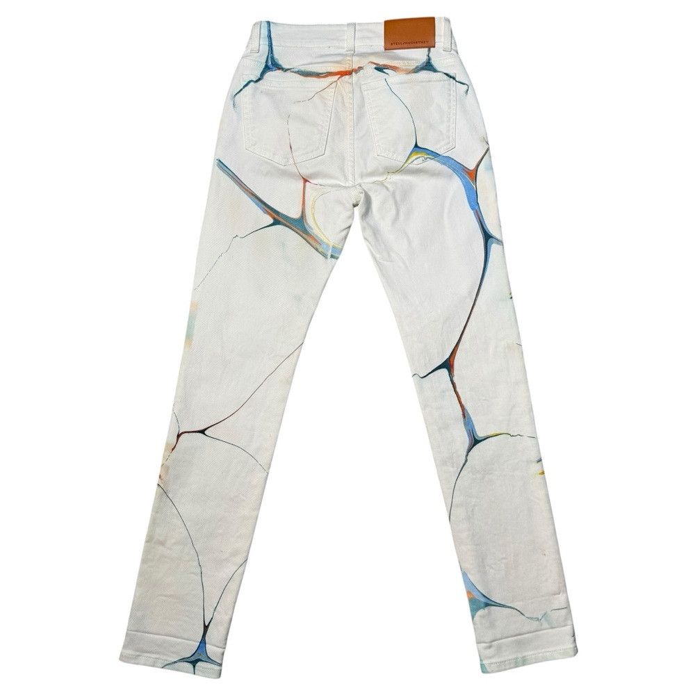 Stella McCartney Stella McCartney Mid Rise Marble Print White Jeans Made In Size 24" / US 00 / IT 34 - 3 Thumbnail